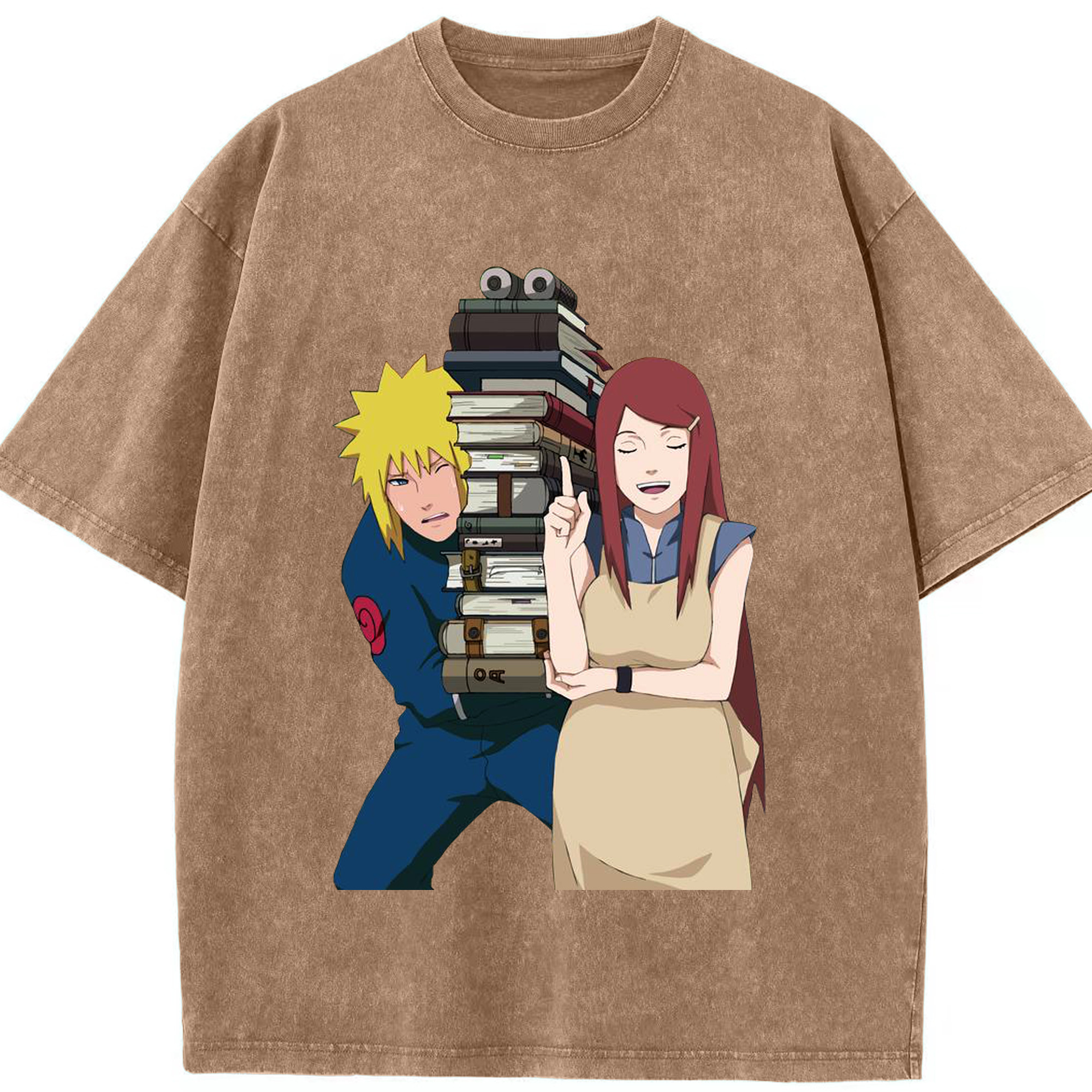 （画像用） NARUTO -ナルト- 波風 ミナト Namikaze Minato 綿100% ヴィンテージ風 半袖Tシャツ（フロントプリント）