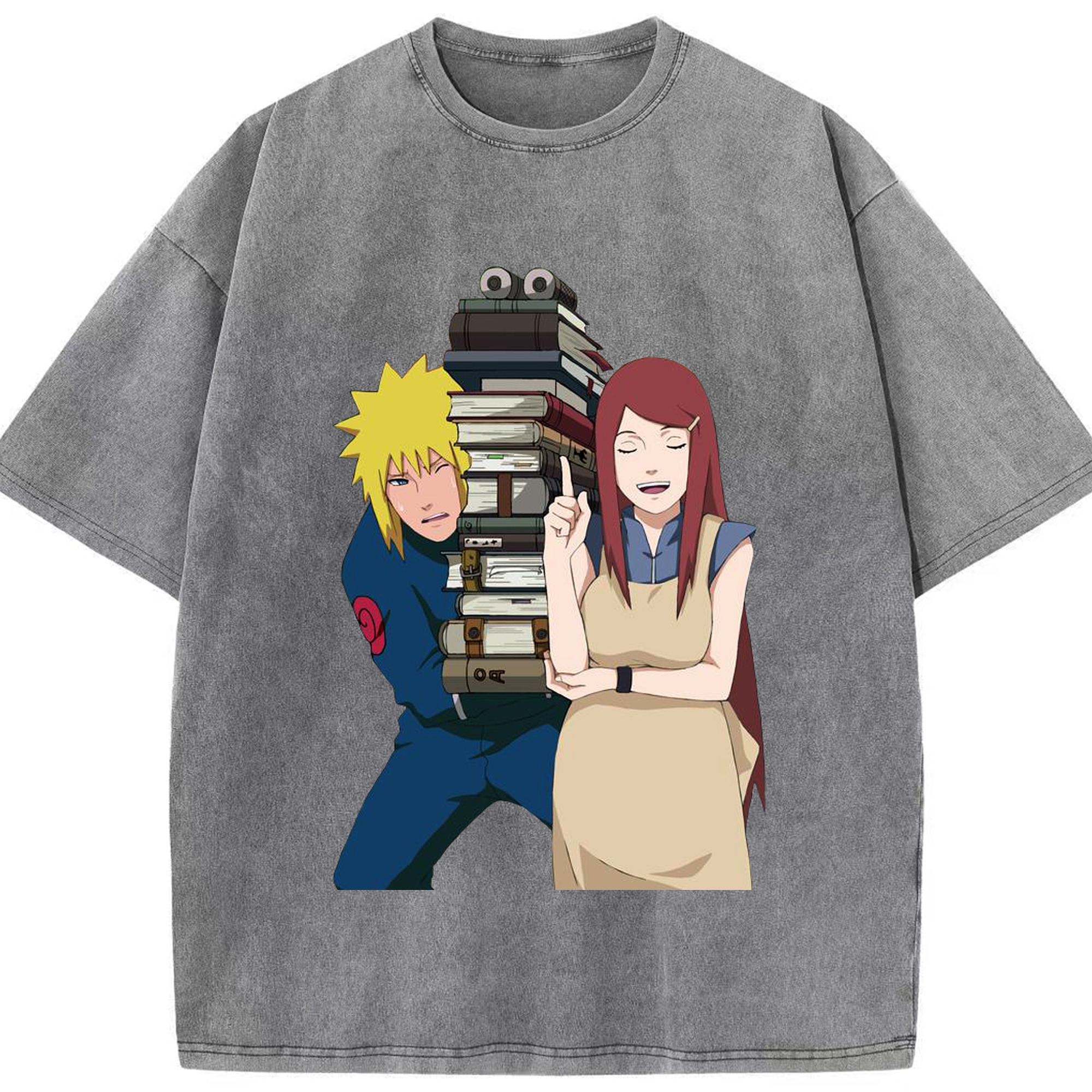（画像用） NARUTO -ナルト- 波風 ミナト Namikaze Minato 綿100% ヴィンテージ風 半袖Tシャツ（フロントプリント）