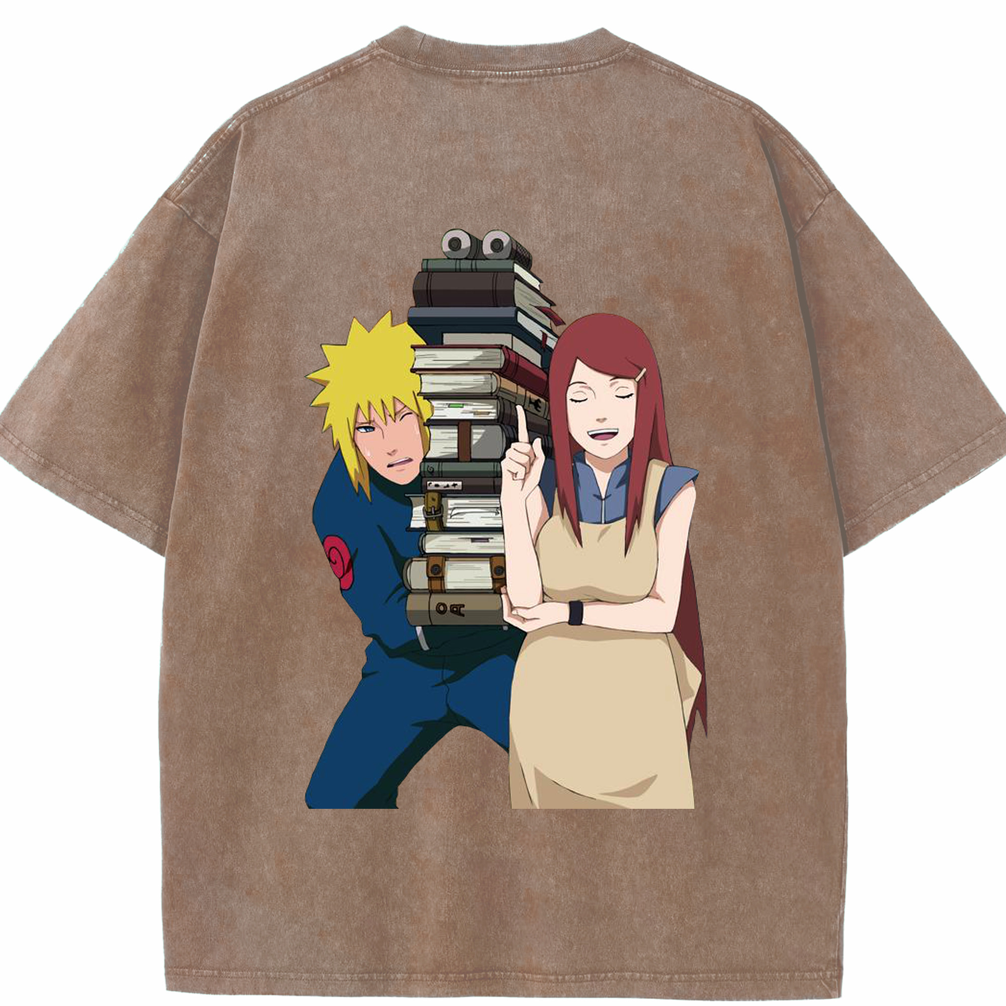 （画像用） NARUTO -ナルト- 波風 ミナト Namikaze Minato 綿100% ヴィンテージ風 半袖Tシャツ（背面プリント）