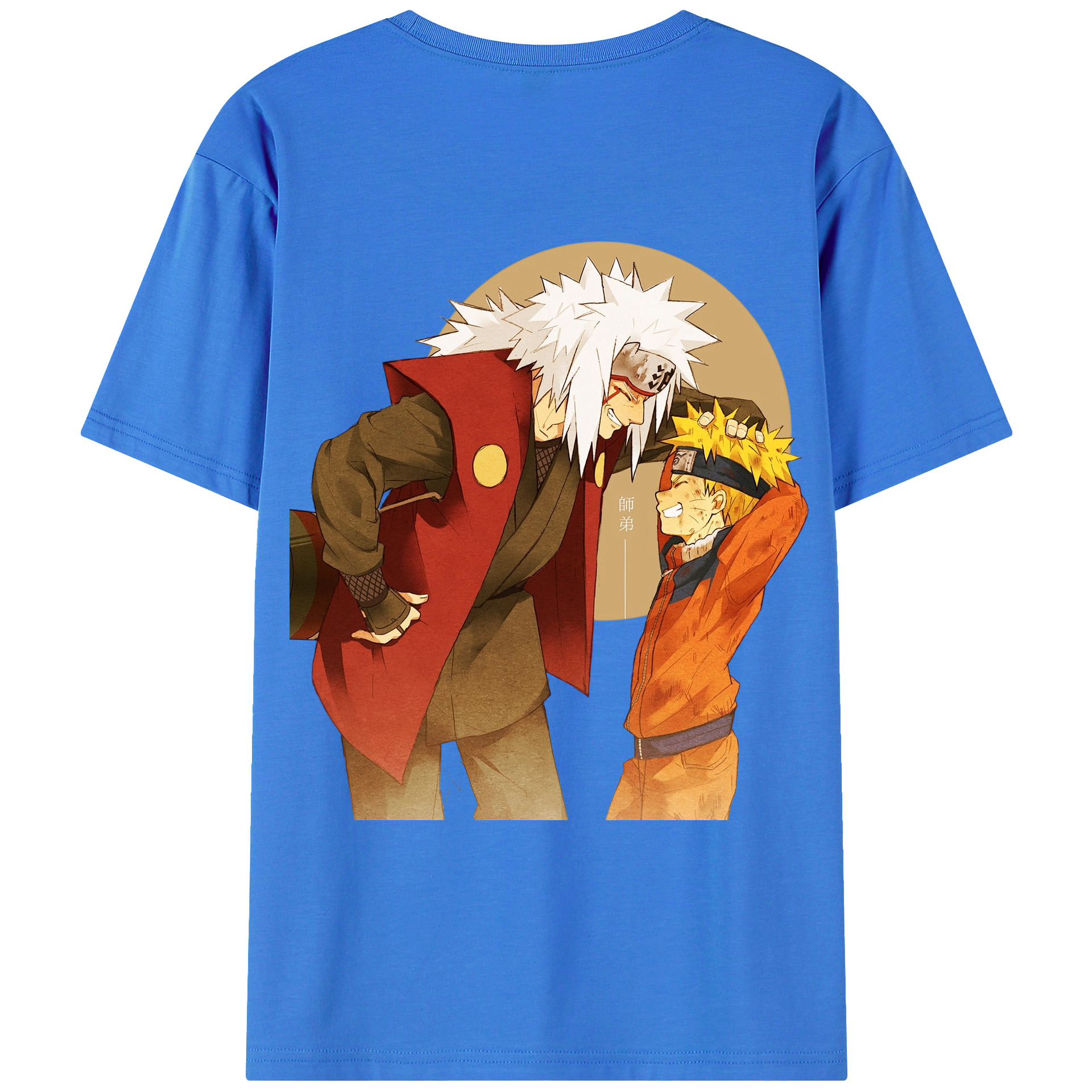 （画像用） NARUTO -ナルト- 自来也（じらいや） Jiraiya 綿100％ メンズ半袖Tシャツ（バックプリント） 通気性