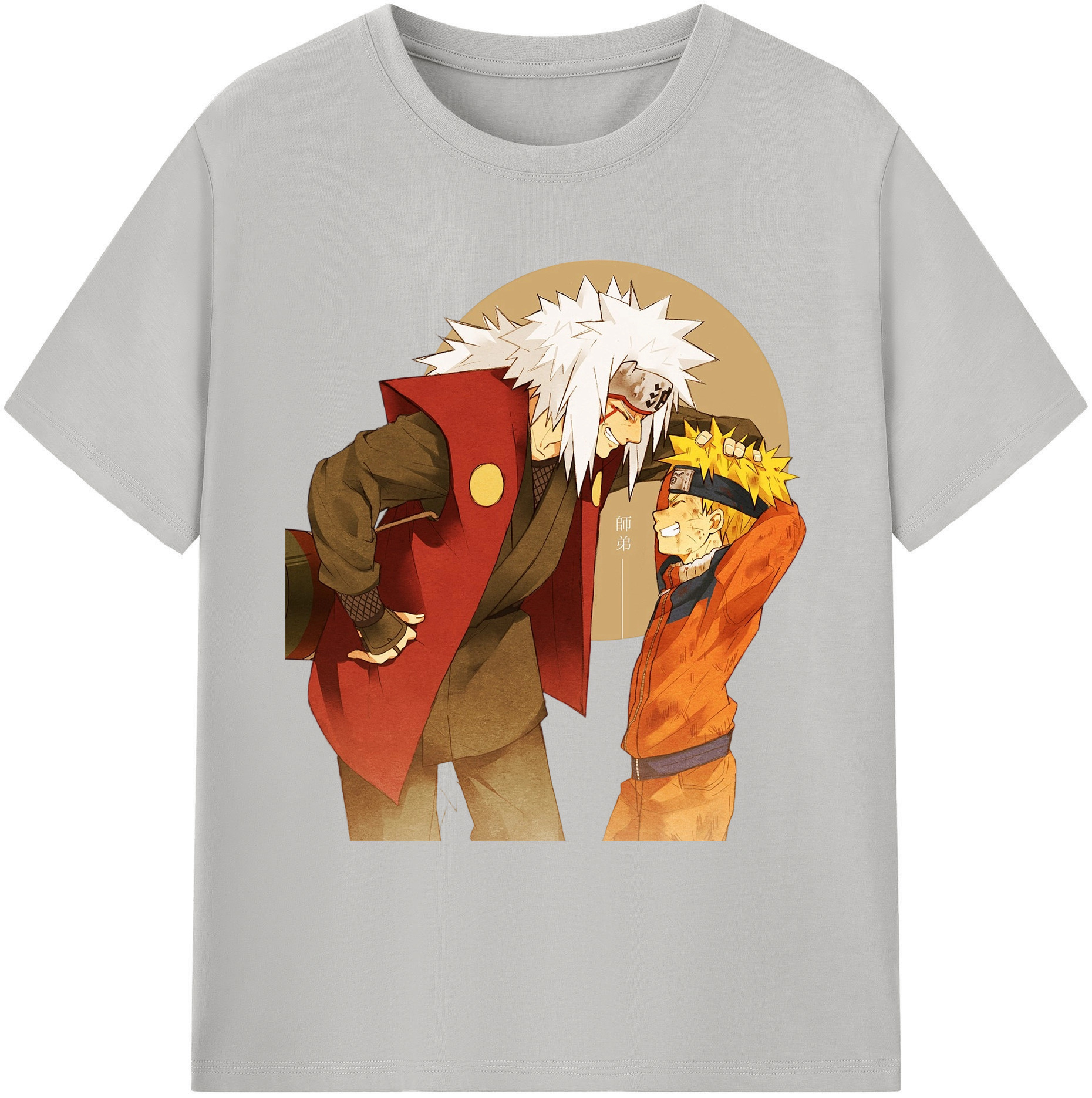 （画像用） NARUTO -ナルト- 自来也（じらいや） Jiraiya 綿100％ メンズ半袖Tシャツ｜肌触りやわらか＆通気性