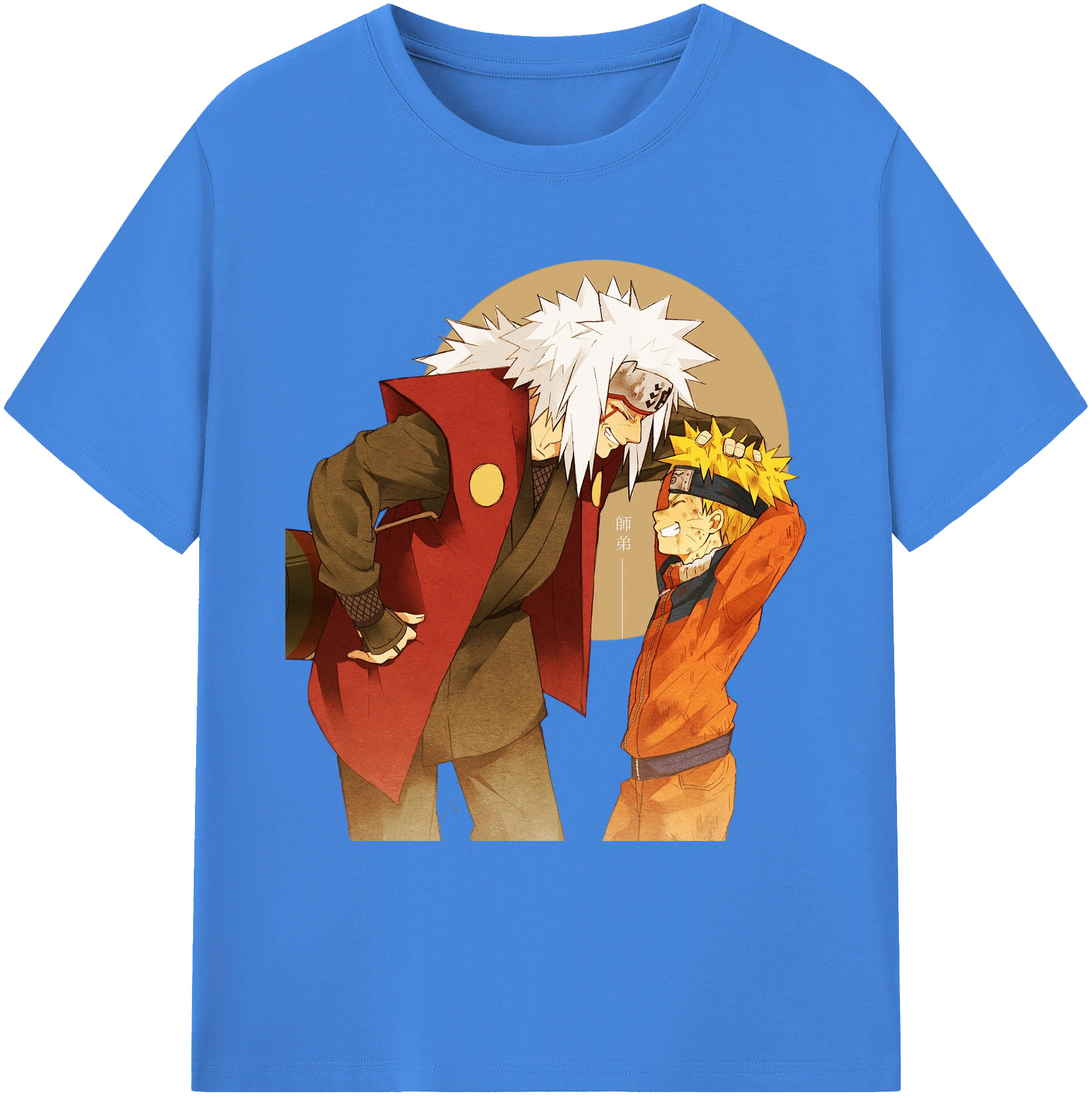 （画像用） NARUTO -ナルト- 自来也（じらいや） Jiraiya 綿100％ メンズ半袖Tシャツ｜肌触りやわらか＆通気性