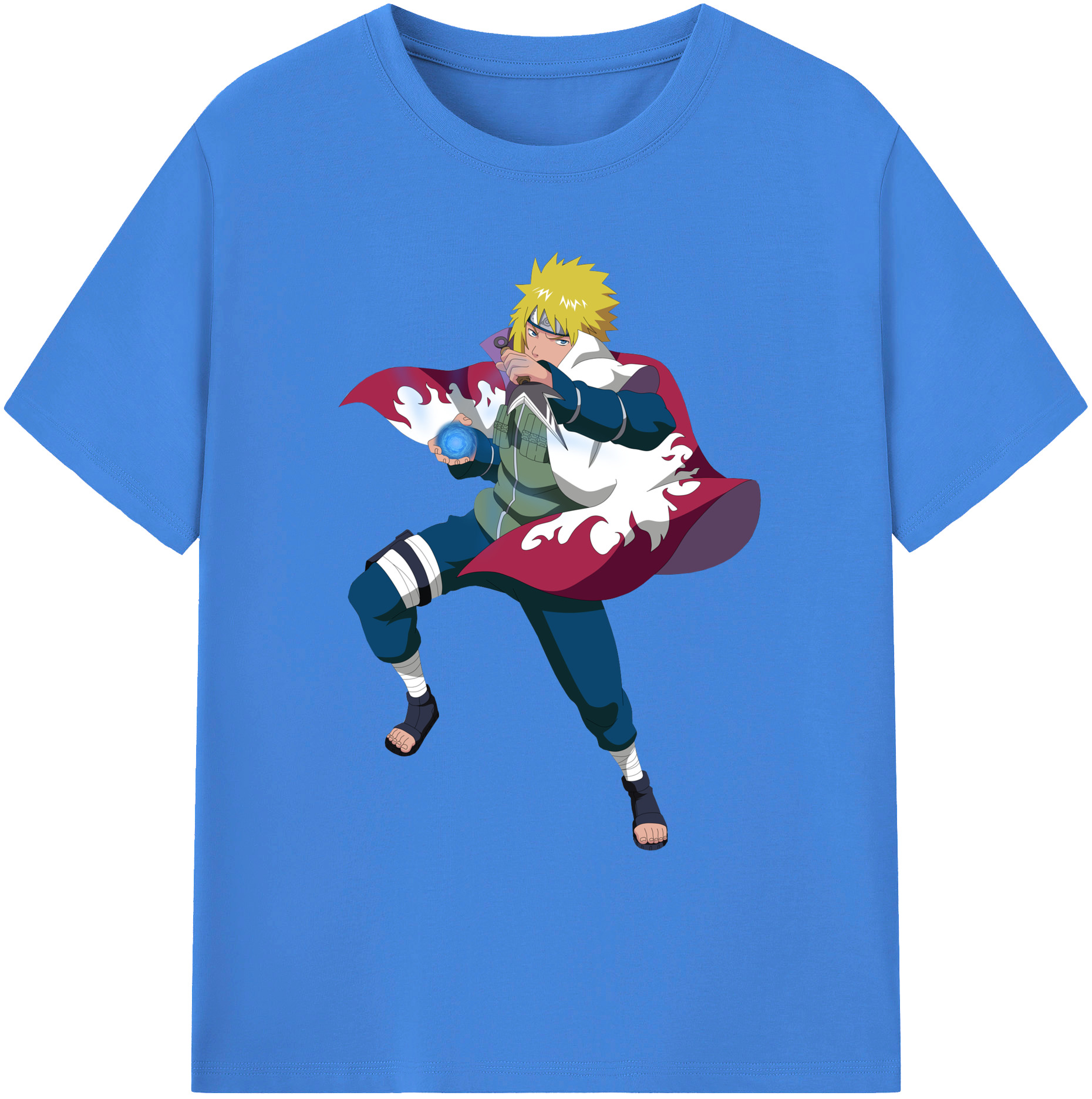 （画像用） NARUTO -ナルト- 波風 ミナト Namikaze Minato 綿100％ メンズ半袖Tシャツ｜肌触りやわらか＆通気性