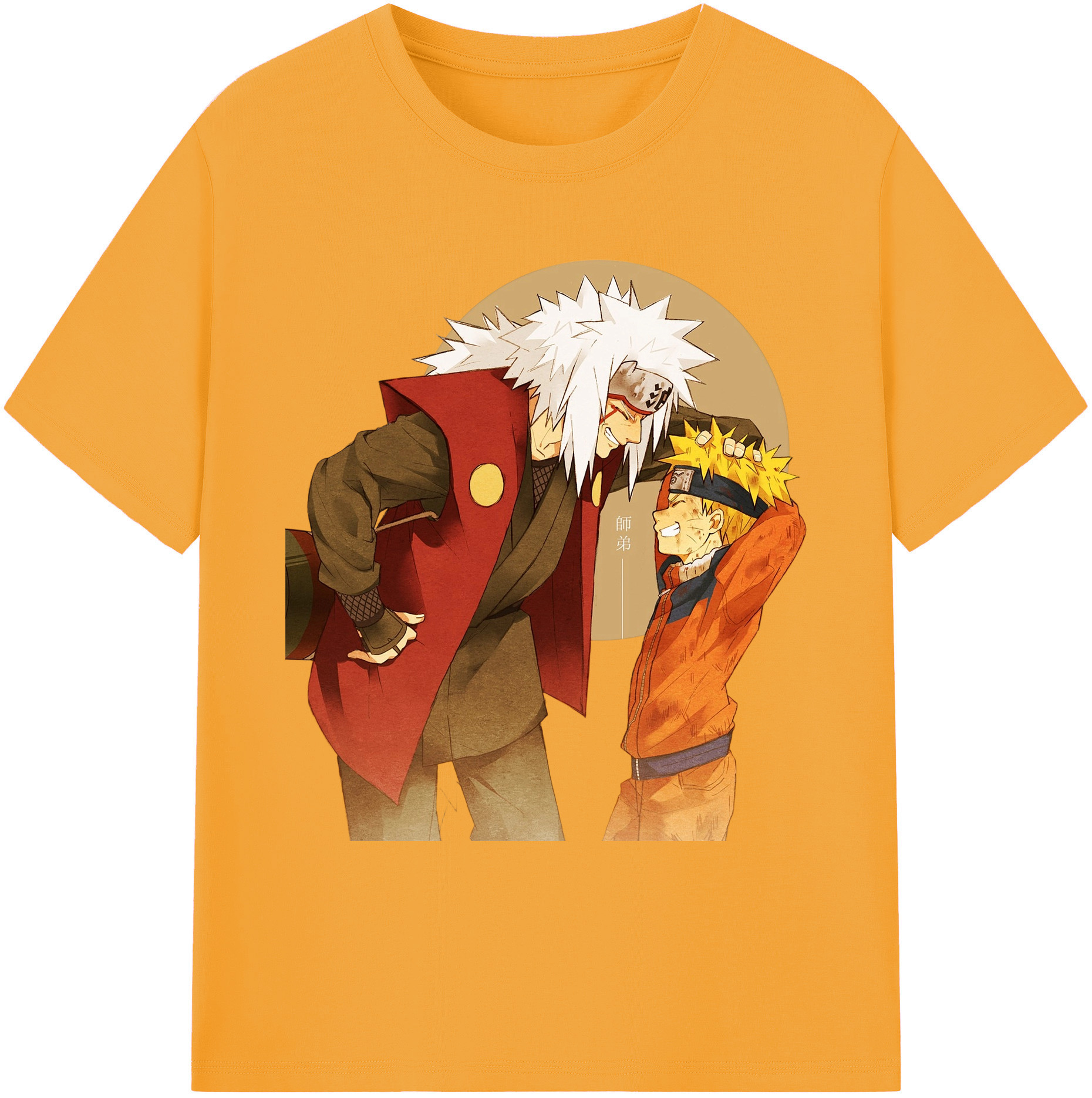 （画像用） NARUTO -ナルト- 自来也（じらいや） Jiraiya 綿100％ メンズ半袖Tシャツ｜肌触りやわらか＆通気性