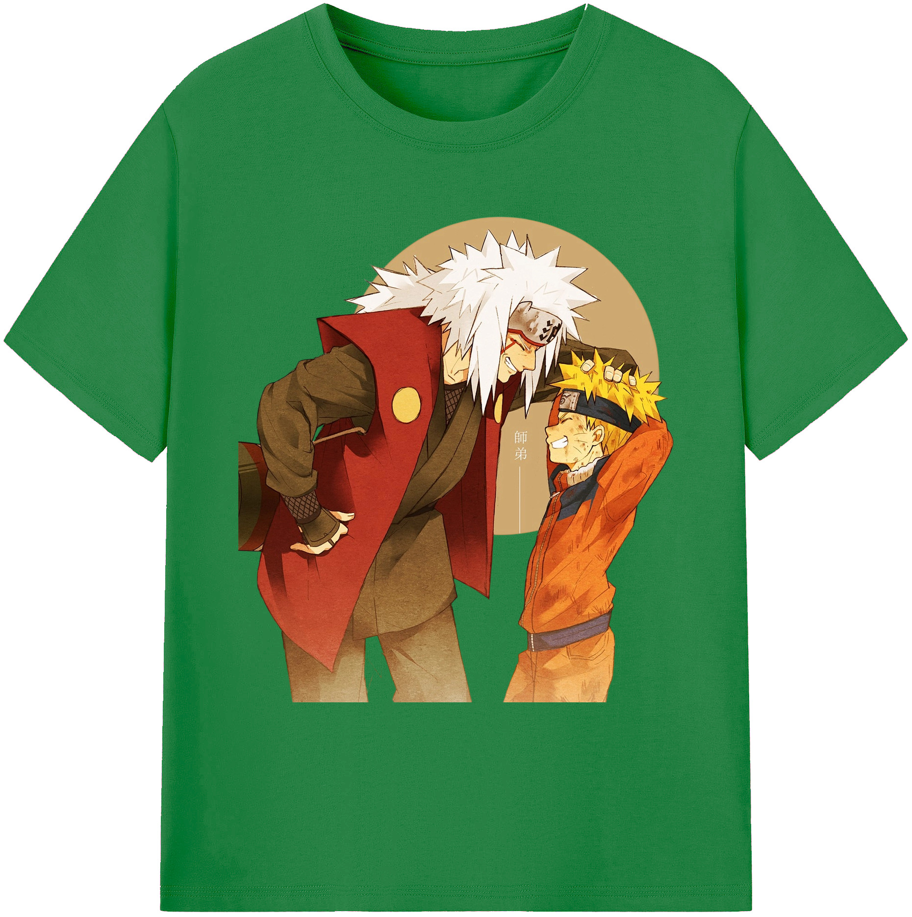 （画像用） NARUTO -ナルト- 自来也（じらいや） Jiraiya 綿100％ メンズ半袖Tシャツ｜肌触りやわらか＆通気性
