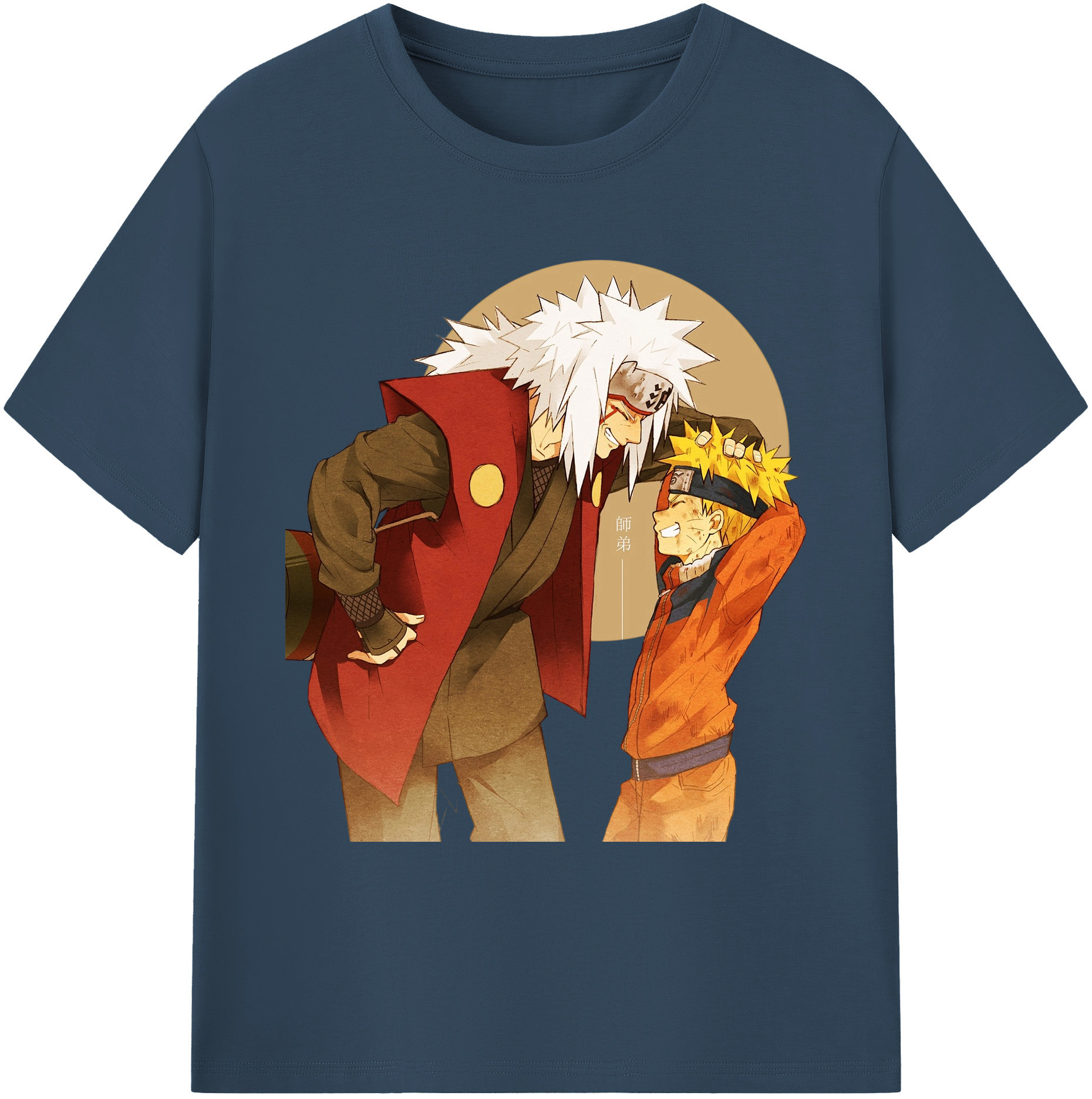 （画像用） NARUTO -ナルト- 自来也（じらいや） Jiraiya 綿100％ メンズ半袖Tシャツ｜肌触りやわらか＆通気性