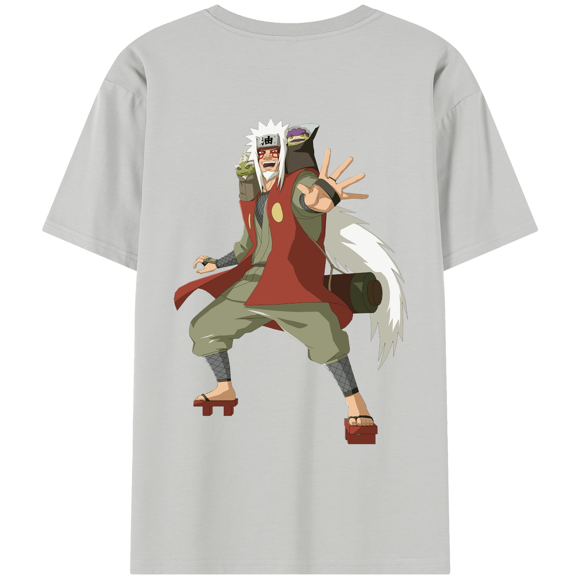 （画像用） NARUTO -ナルト- 自来也（じらいや） Jiraiya レディース半袖Tシャツ(バックプリント)