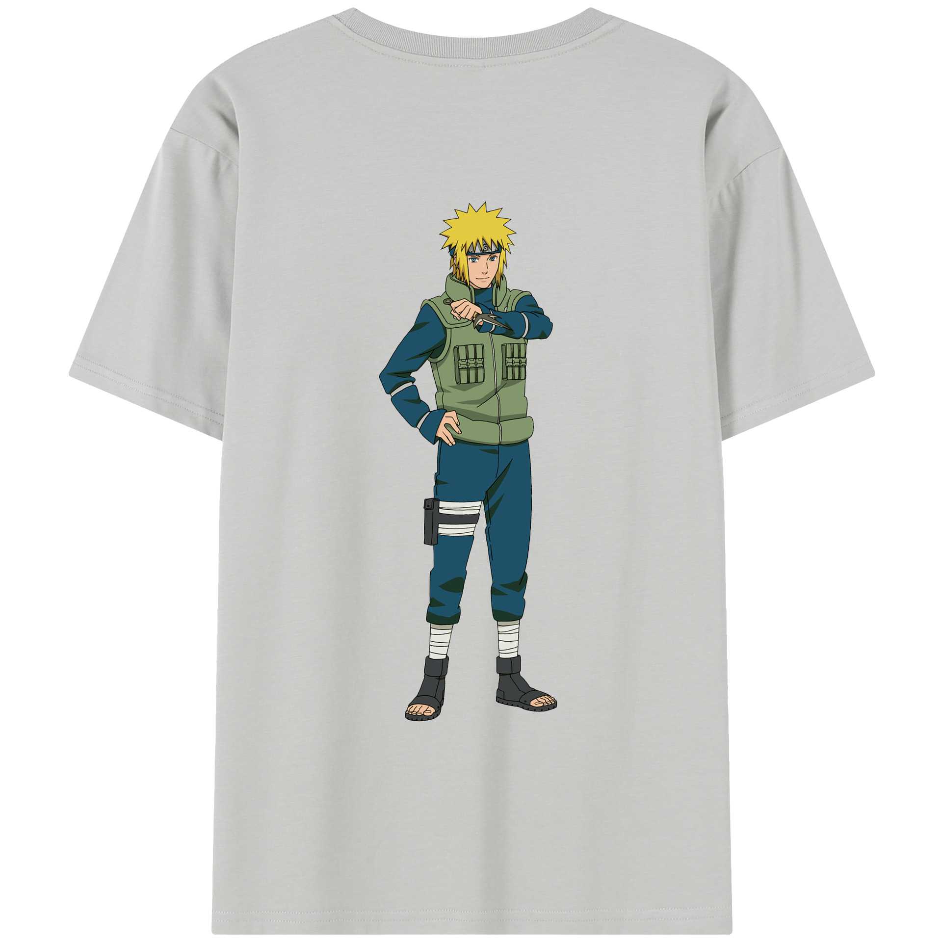 （画像用） NARUTO -ナルト- 波風 ミナト Namikaze Minato レディース半袖Tシャツ(バックプリント)