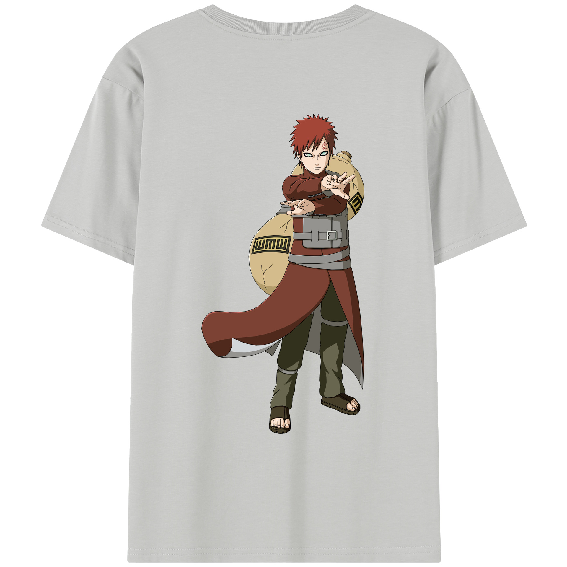 （画像用） NARUTO -ナルト- ガアラ Gaara レディース半袖Tシャツ(バックプリント)