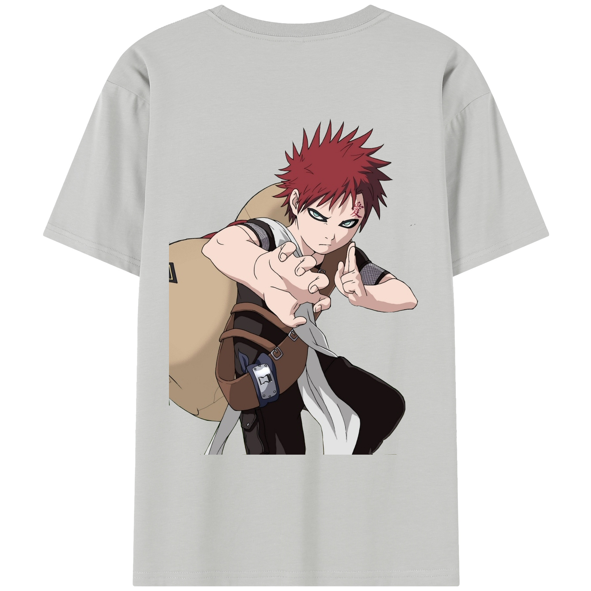 （画像用） NARUTO -ナルト- ガアラ Gaara レディース半袖Tシャツ(バックプリント)