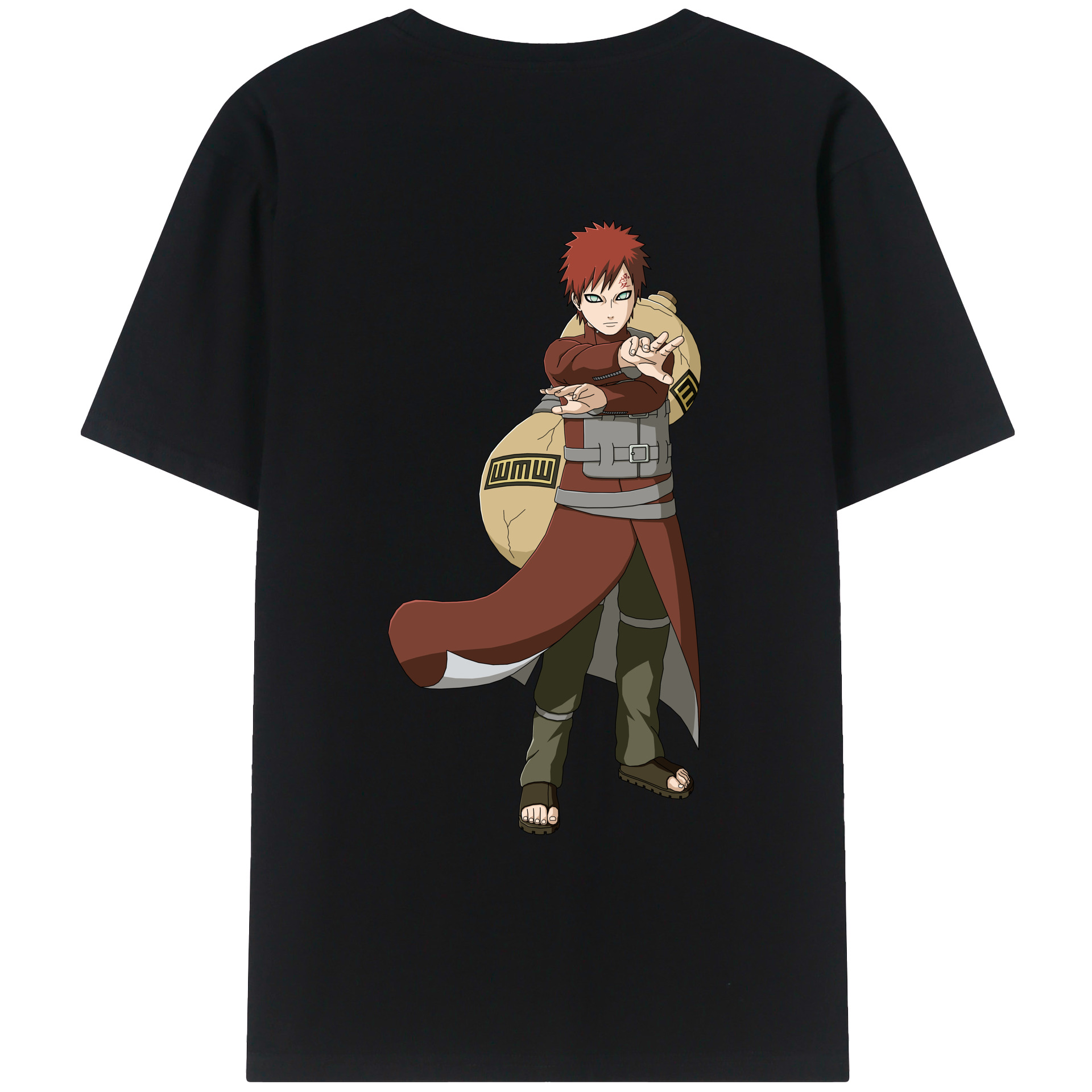 （画像用） NARUTO -ナルト- ガアラ Gaara レディース半袖Tシャツ(バックプリント)