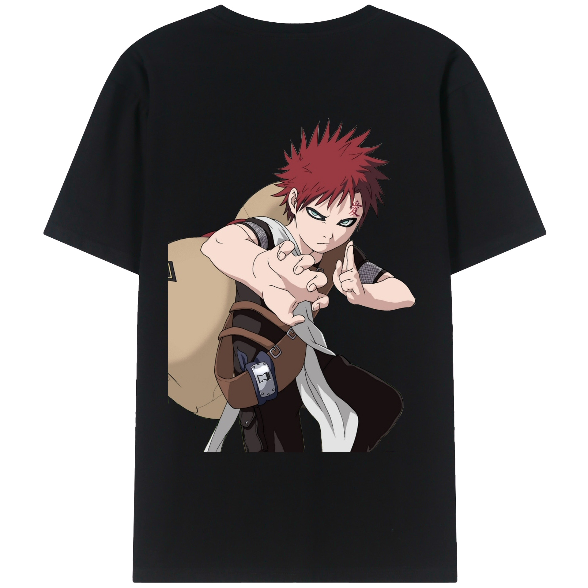 （画像用） NARUTO -ナルト- ガアラ Gaara レディース半袖Tシャツ(バックプリント)