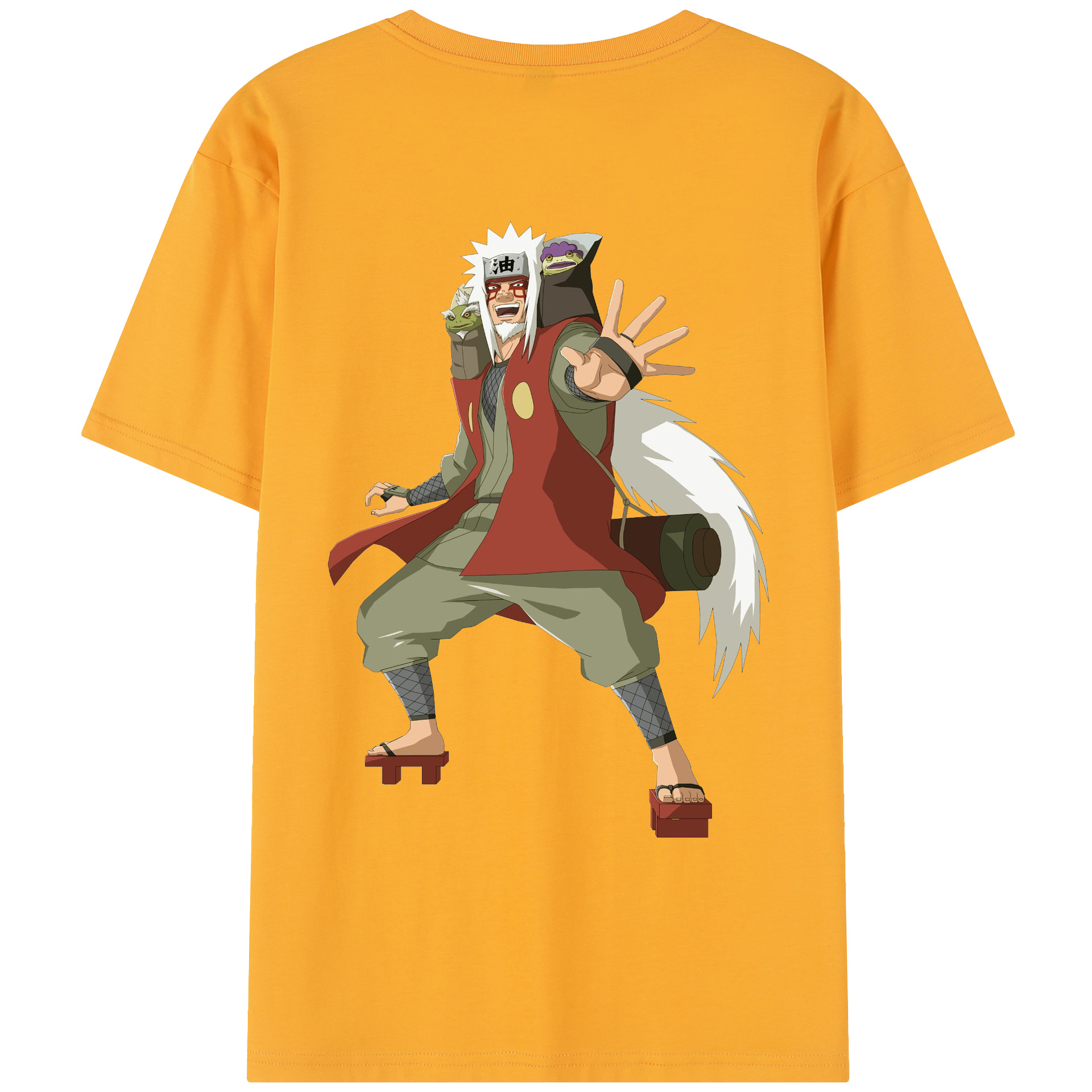 （画像用） NARUTO -ナルト- 自来也（じらいや） Jiraiya レディース半袖Tシャツ(バックプリント)