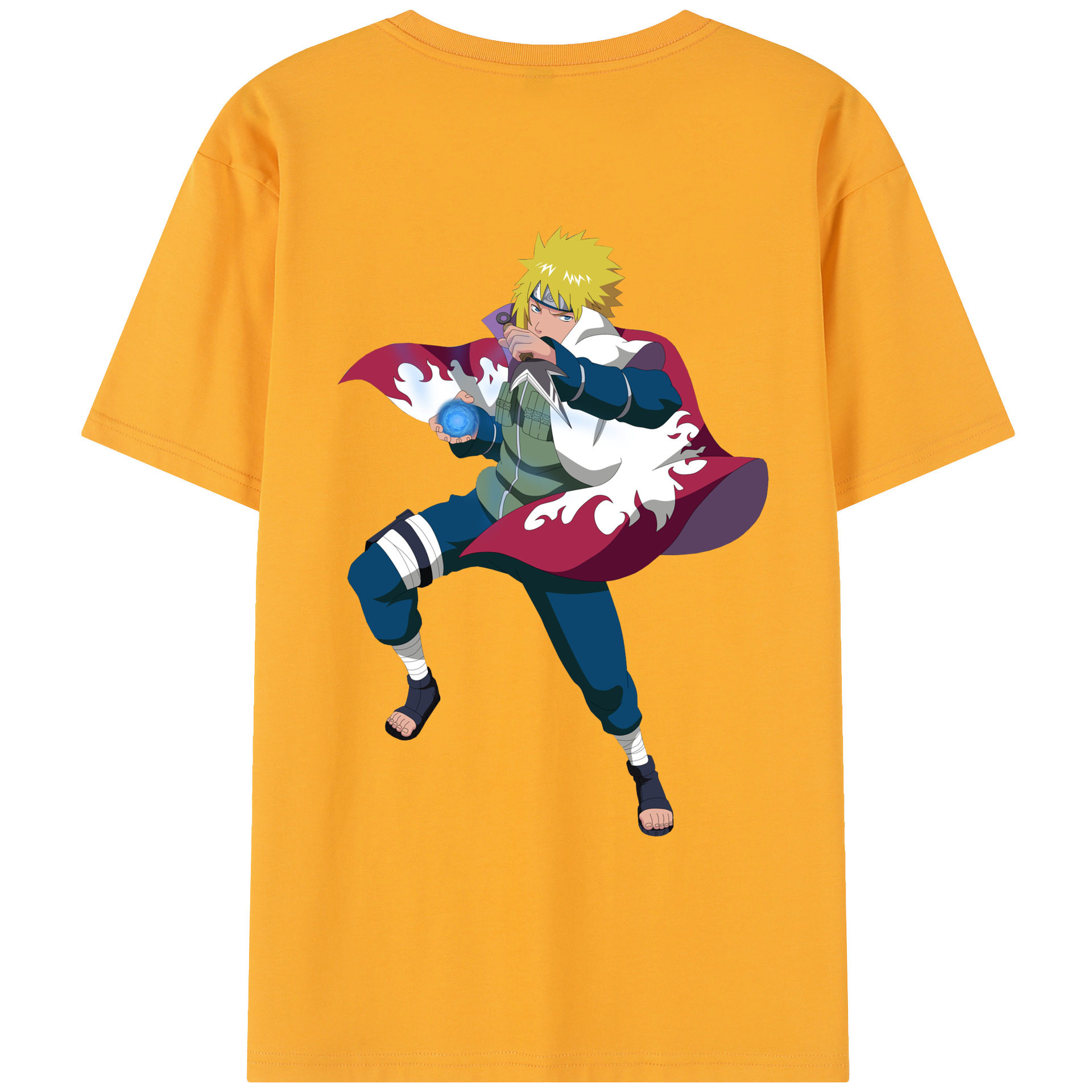 （画像用） NARUTO -ナルト- 波風 ミナト Namikaze Minato レディース半袖Tシャツ(バックプリント)