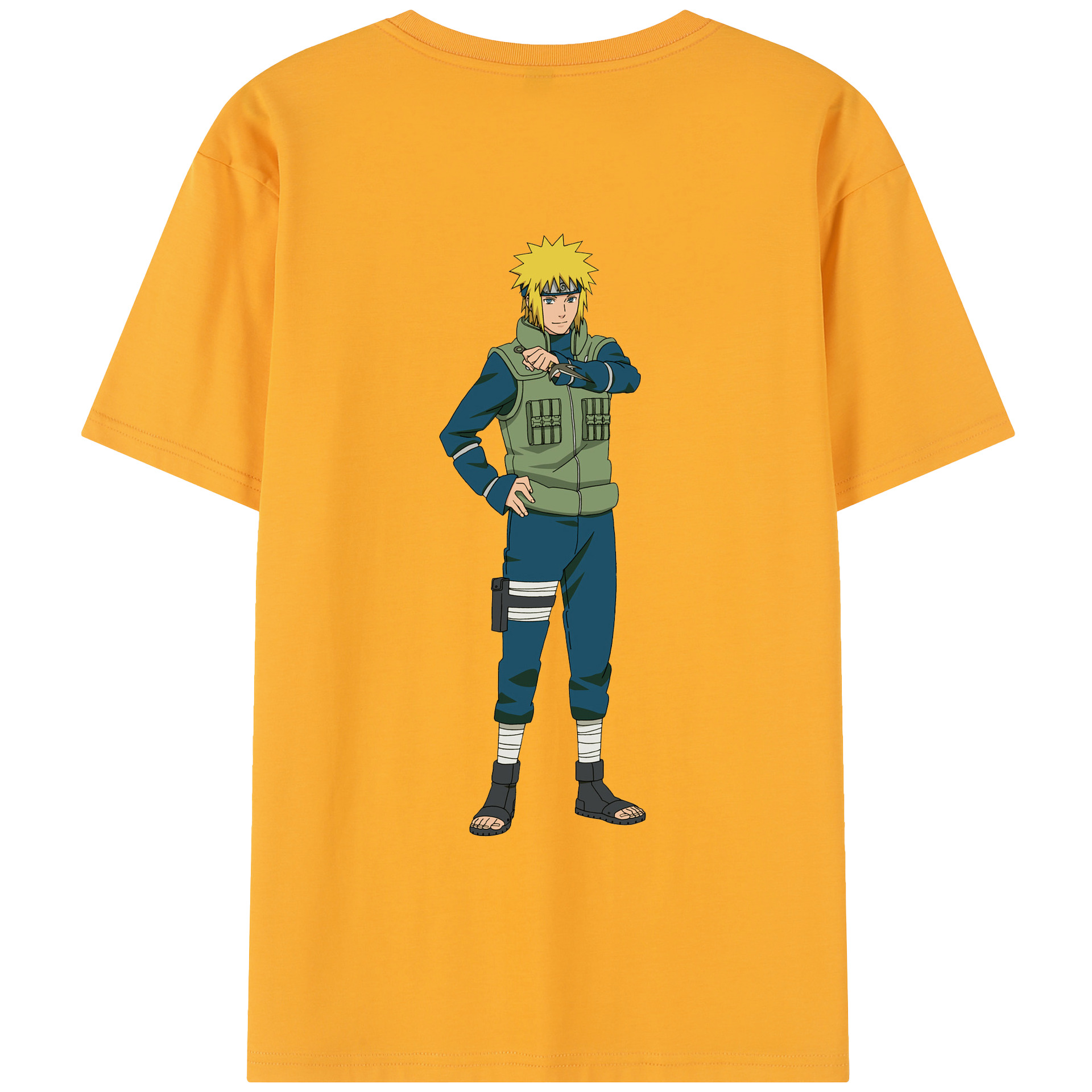 （画像用） NARUTO -ナルト- 波風 ミナト Namikaze Minato レディース半袖Tシャツ(バックプリント)