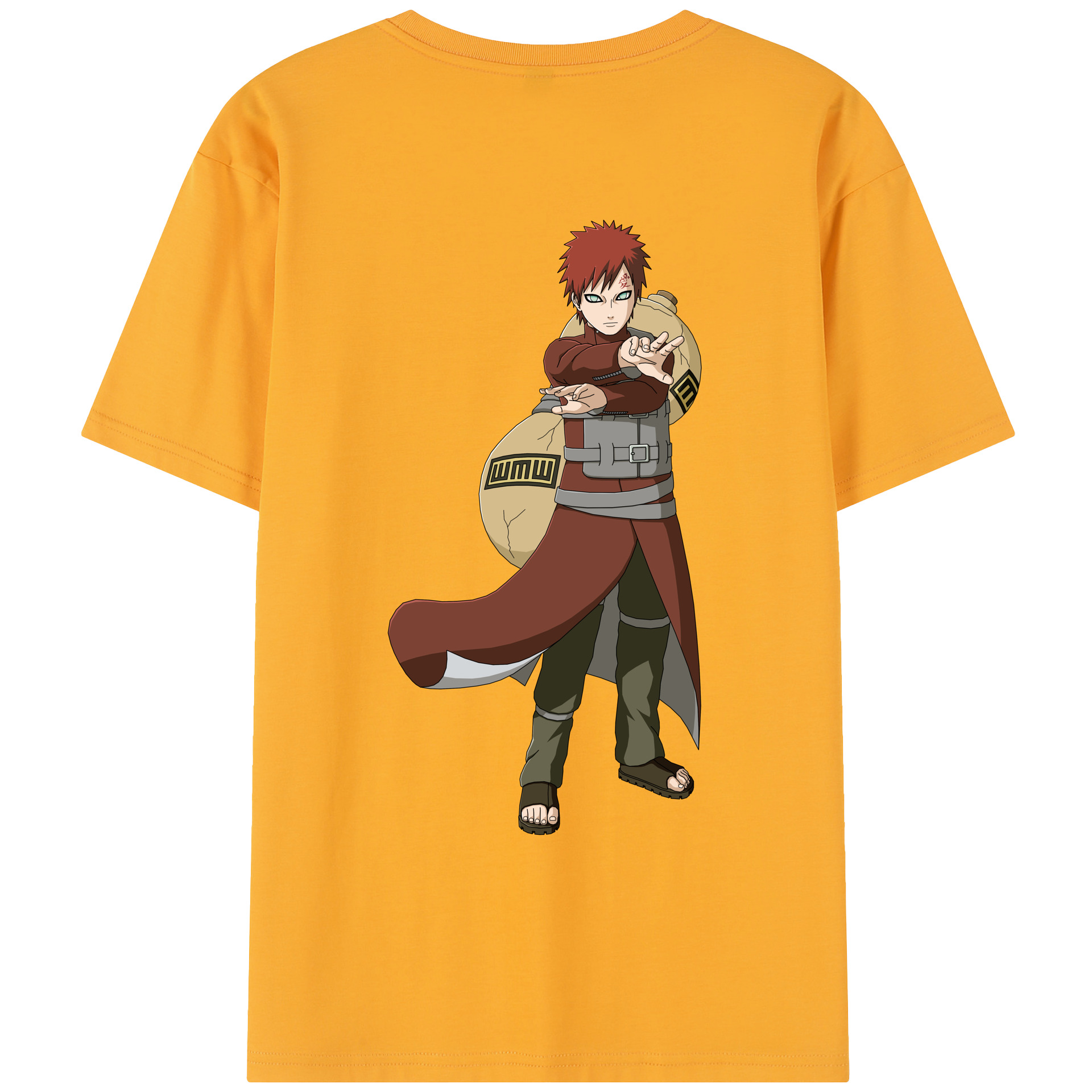 （画像用） NARUTO -ナルト- ガアラ Gaara レディース半袖Tシャツ(バックプリント)