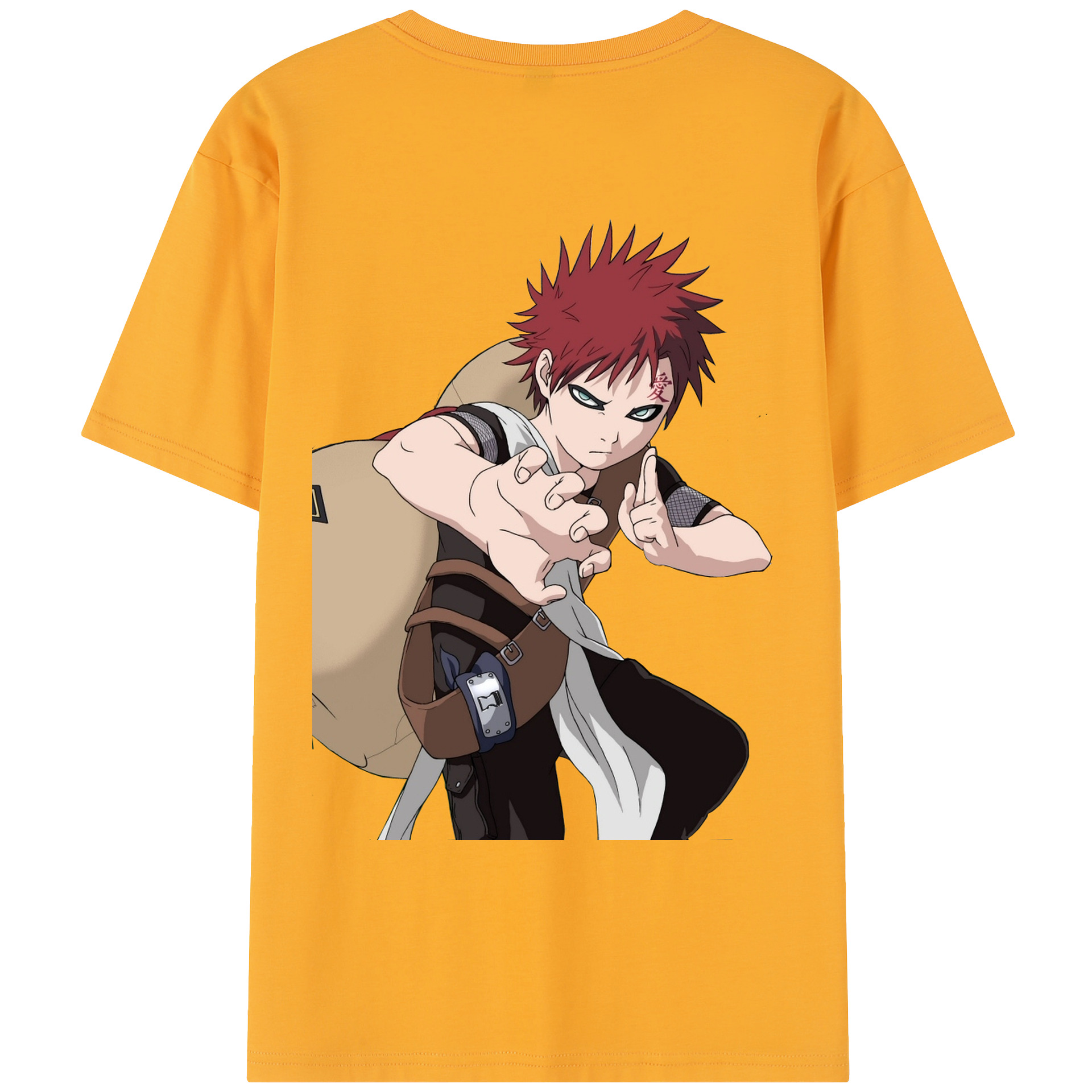 （画像用） NARUTO -ナルト- ガアラ Gaara レディース半袖Tシャツ(バックプリント)