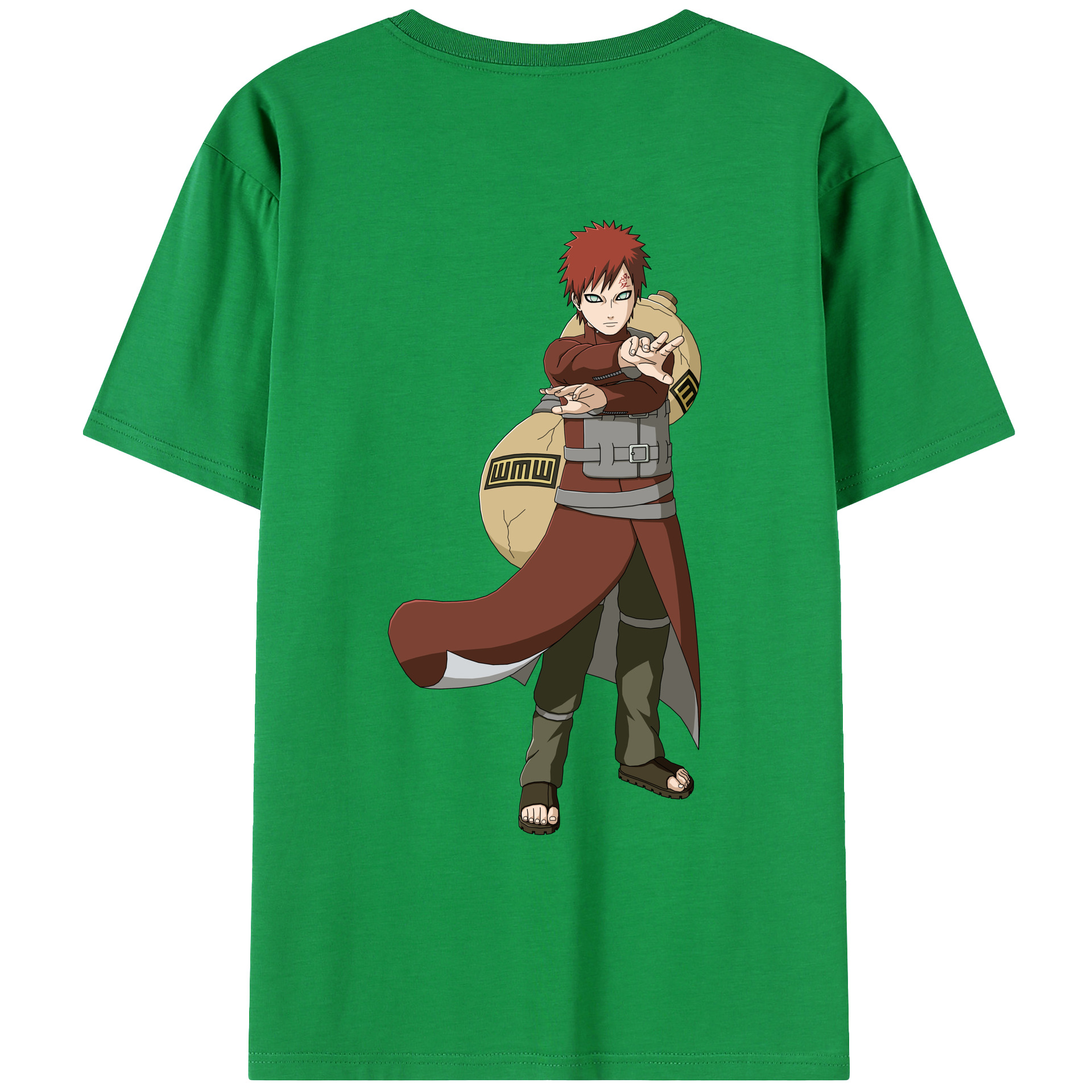 （画像用） NARUTO -ナルト- ガアラ Gaara レディース半袖Tシャツ(バックプリント)