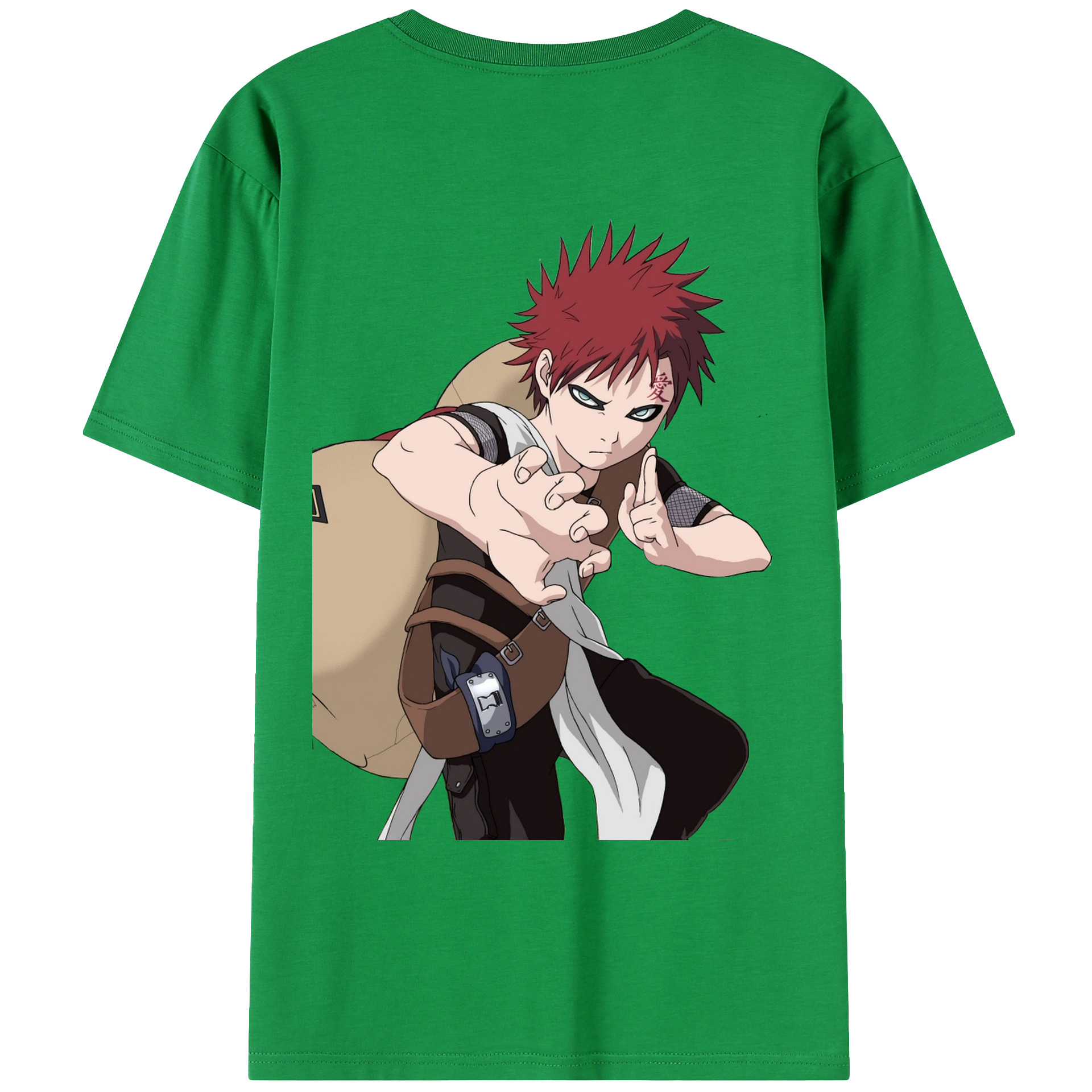（画像用） NARUTO -ナルト- ガアラ Gaara レディース半袖Tシャツ(バックプリント)