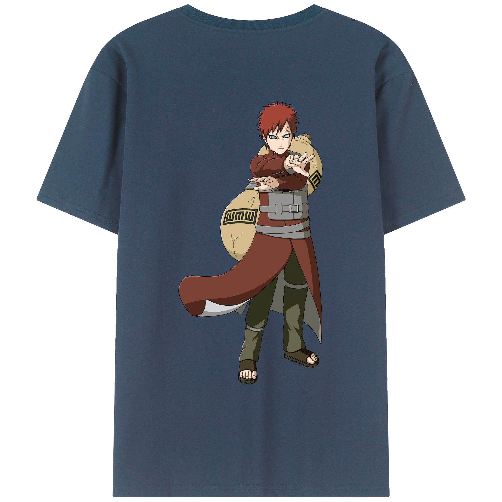（画像用） NARUTO -ナルト- ガアラ Gaara レディース半袖Tシャツ(バックプリント)