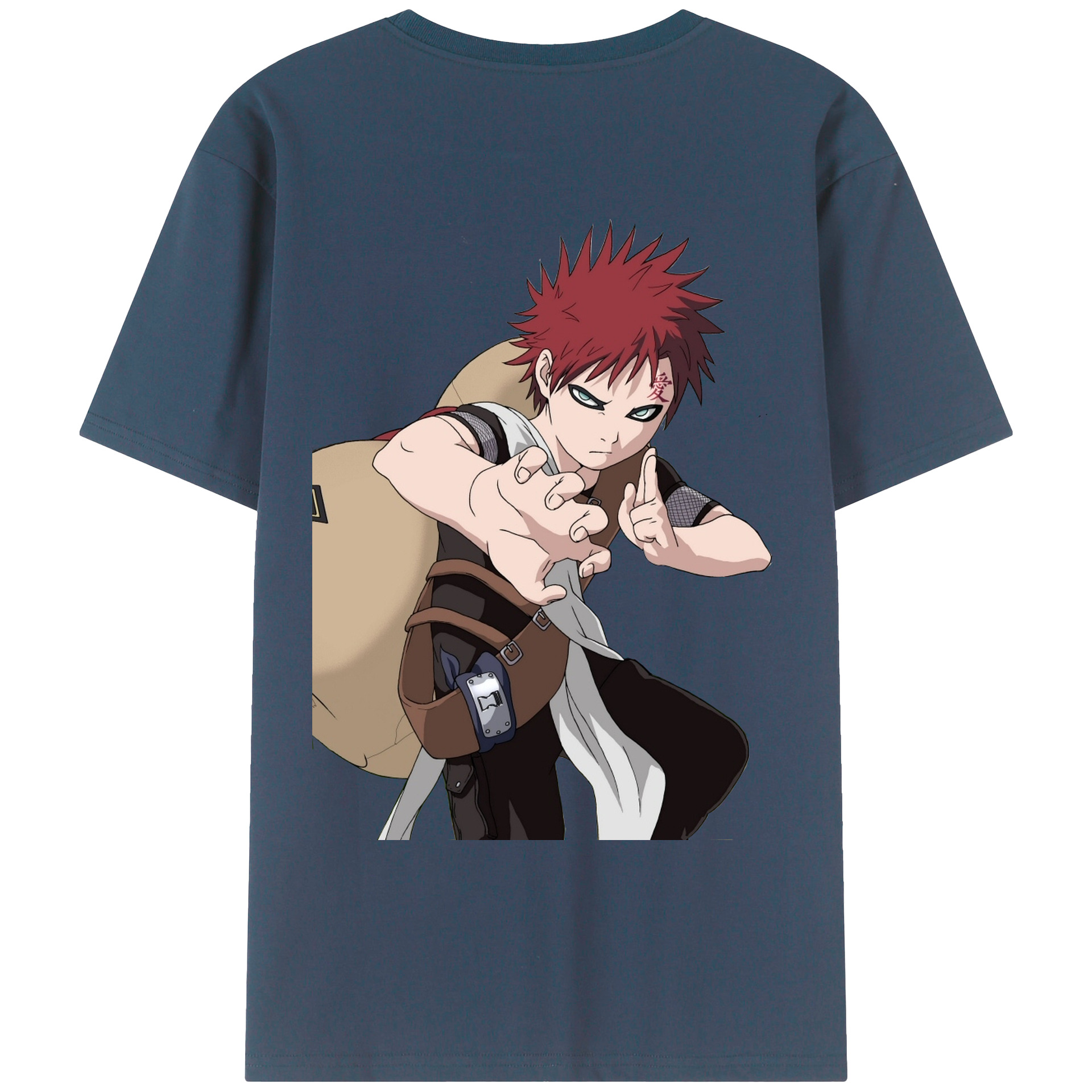 （画像用） NARUTO -ナルト- ガアラ Gaara レディース半袖Tシャツ(バックプリント)