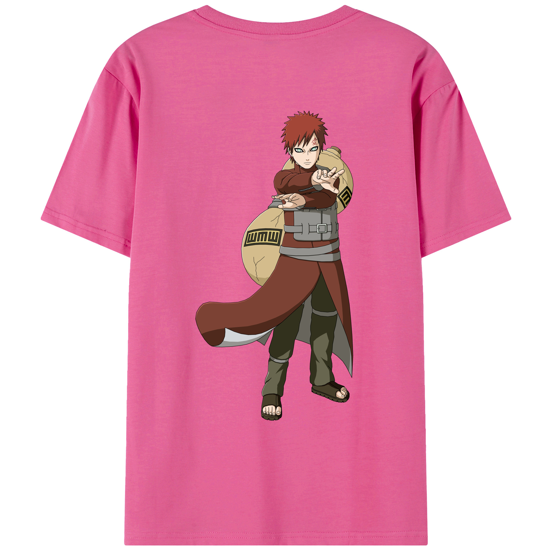 （画像用） NARUTO -ナルト- ガアラ Gaara レディース半袖Tシャツ(バックプリント)