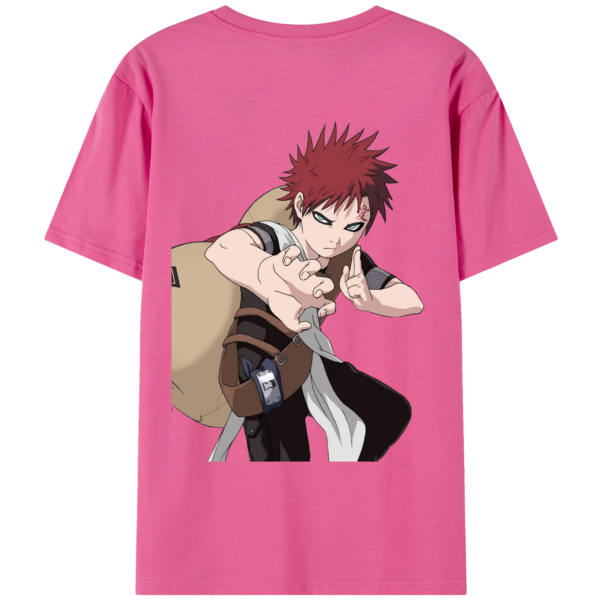 （画像用） NARUTO -ナルト- ガアラ Gaara レディース半袖Tシャツ(バックプリント)