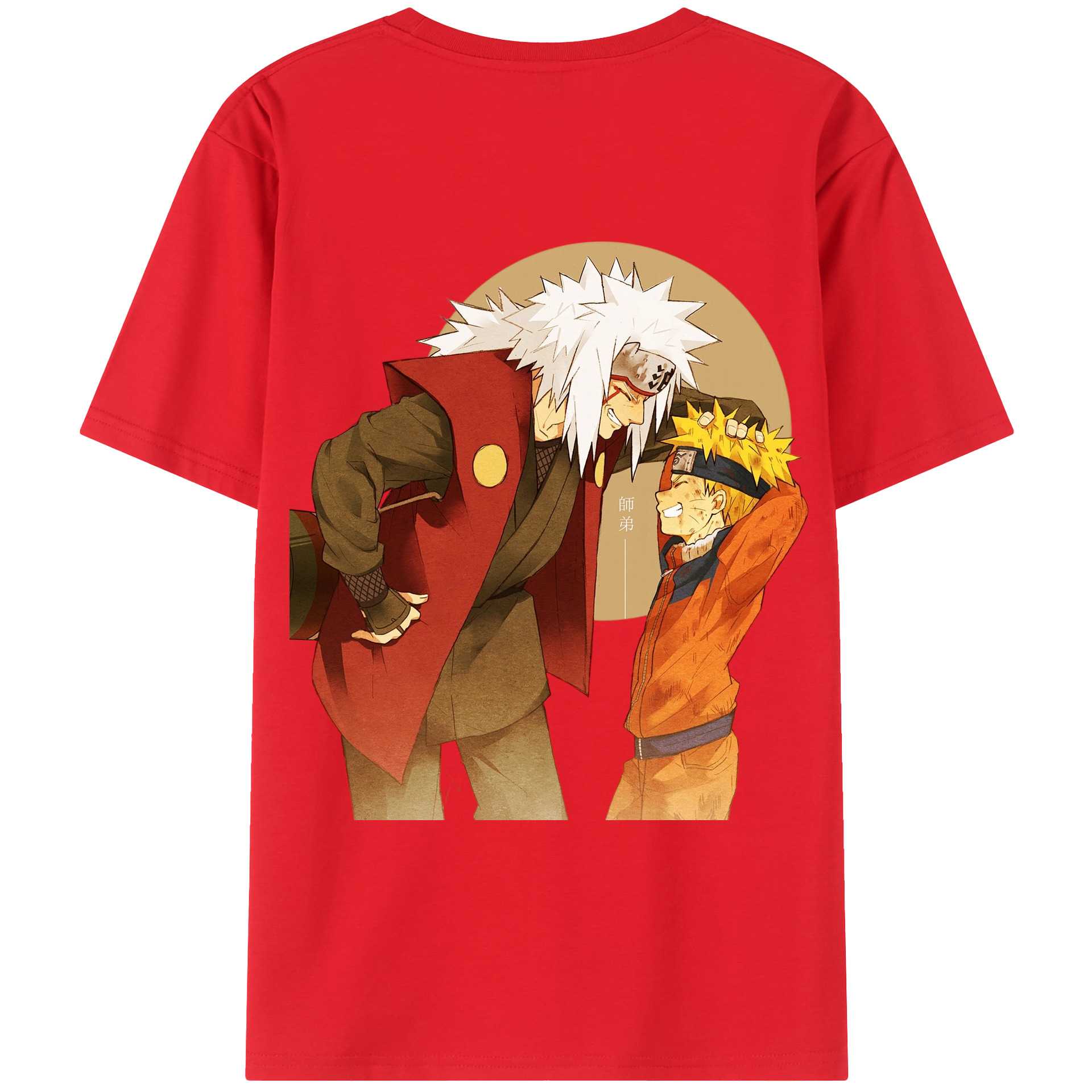 （画像用） NARUTO -ナルト- 自来也（じらいや） Jiraiya レディース半袖Tシャツ(バックプリント)
