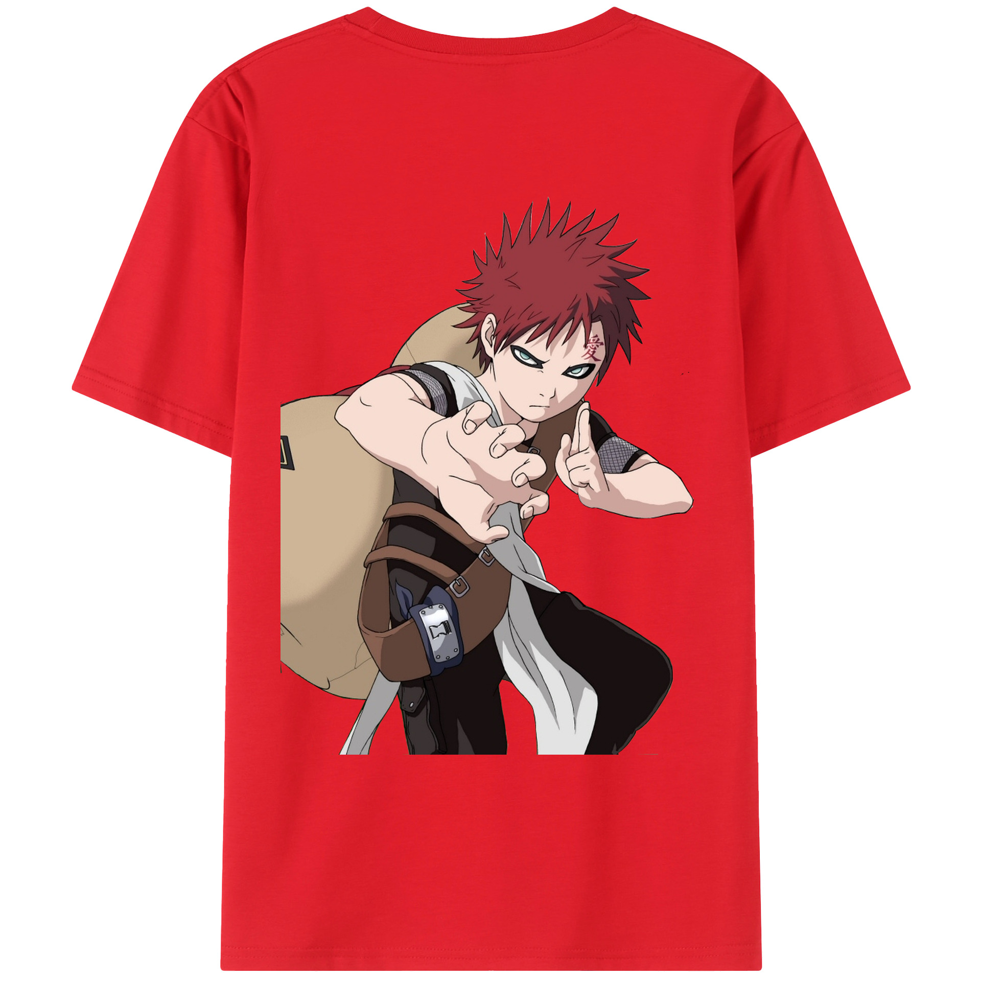 （画像用） NARUTO -ナルト- ガアラ Gaara レディース半袖Tシャツ(バックプリント)