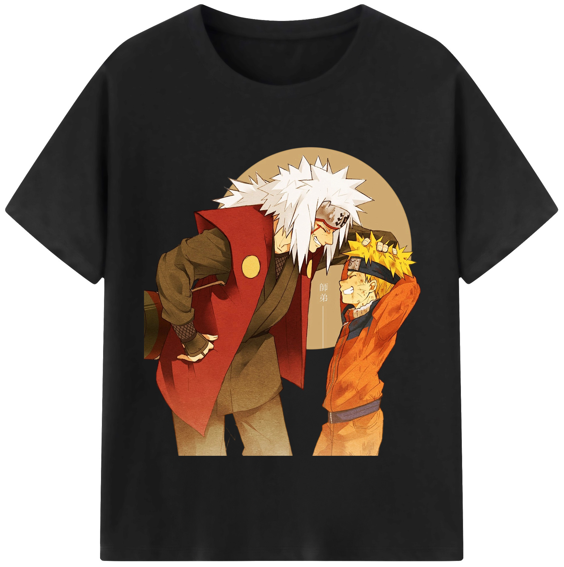 （画像用） NARUTO -ナルト- 自来也（じらいや） Jiraiya レディースカジュアルプリントTシャツ（綿100％）