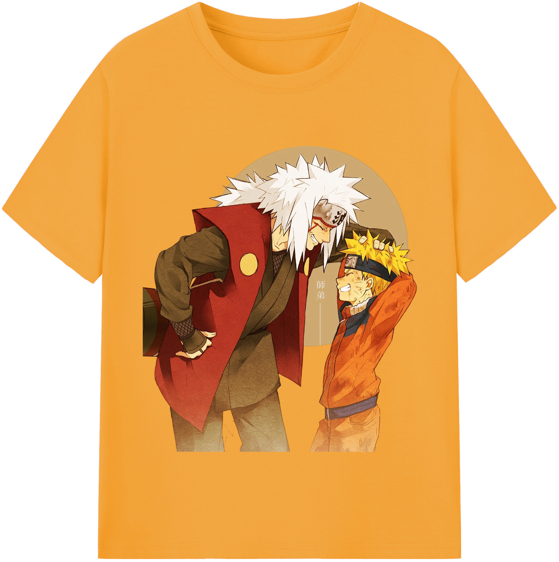 （画像用） NARUTO -ナルト- 自来也（じらいや） Jiraiya レディースカジュアルプリントTシャツ（綿100％）
