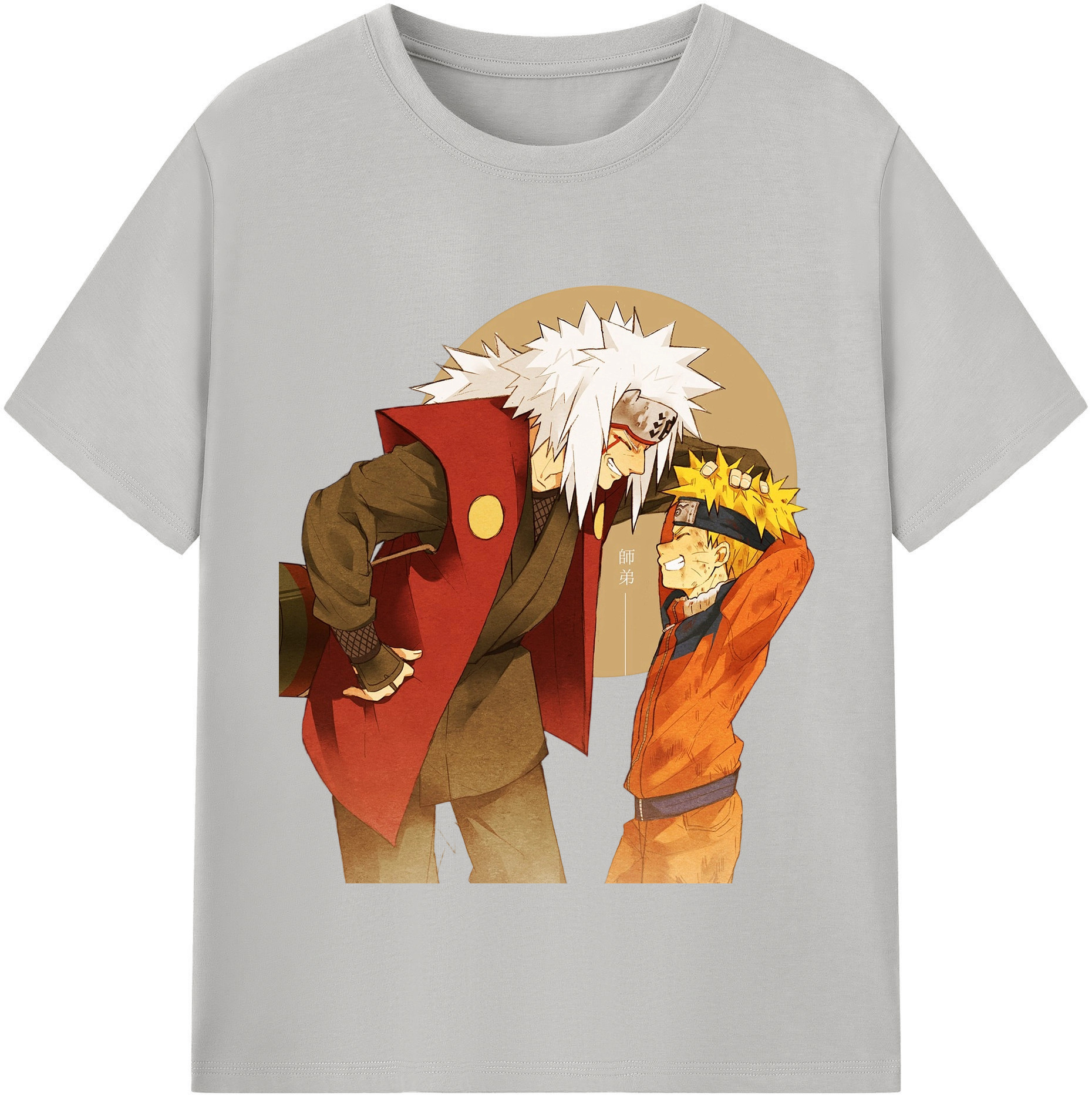 （画像用） NARUTO -ナルト- 自来也（じらいや） Jiraiya レディースカジュアルプリントTシャツ（綿100％）