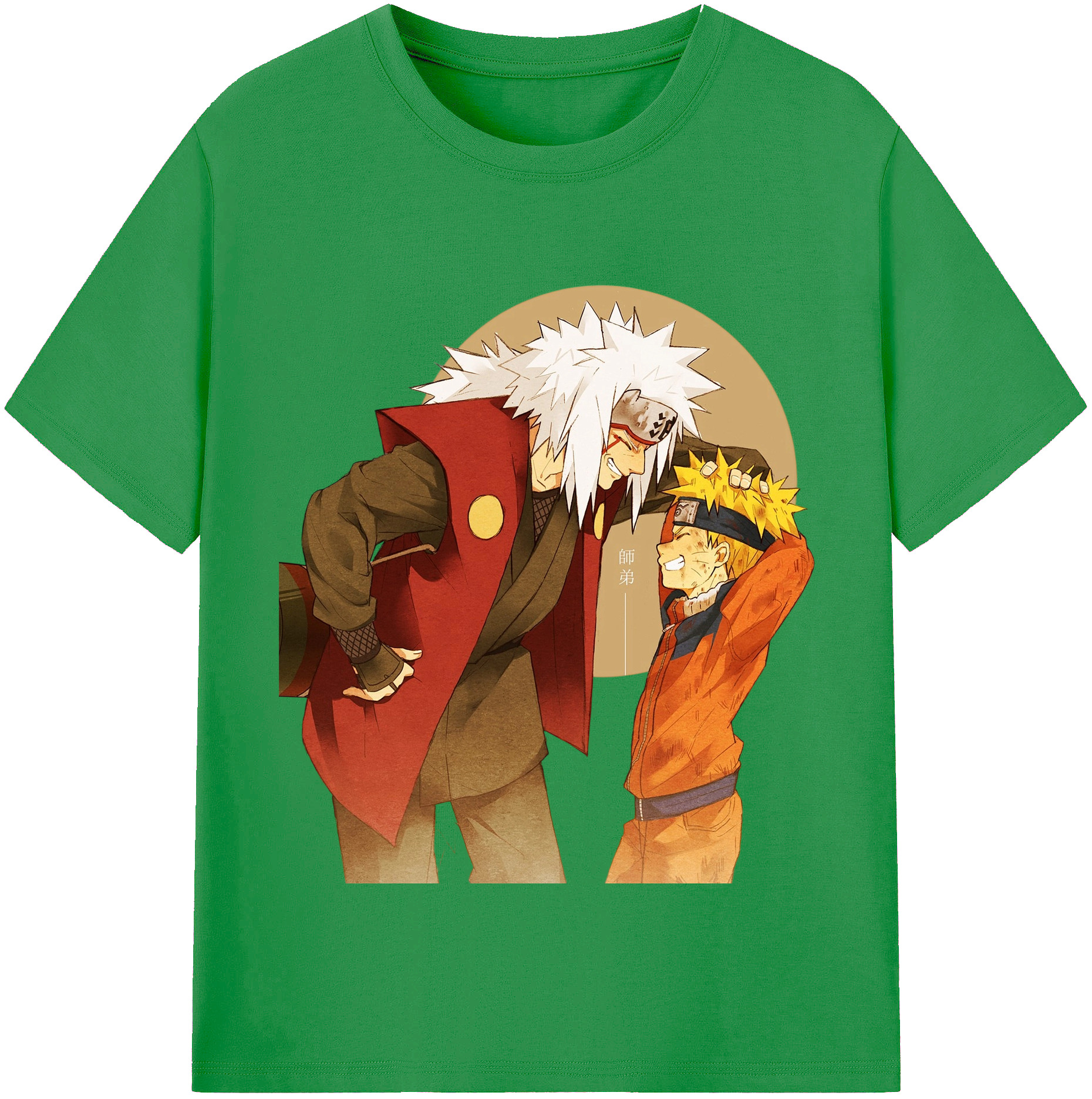 （画像用） NARUTO -ナルト- 自来也（じらいや） Jiraiya レディースカジュアルプリントTシャツ（綿100％）