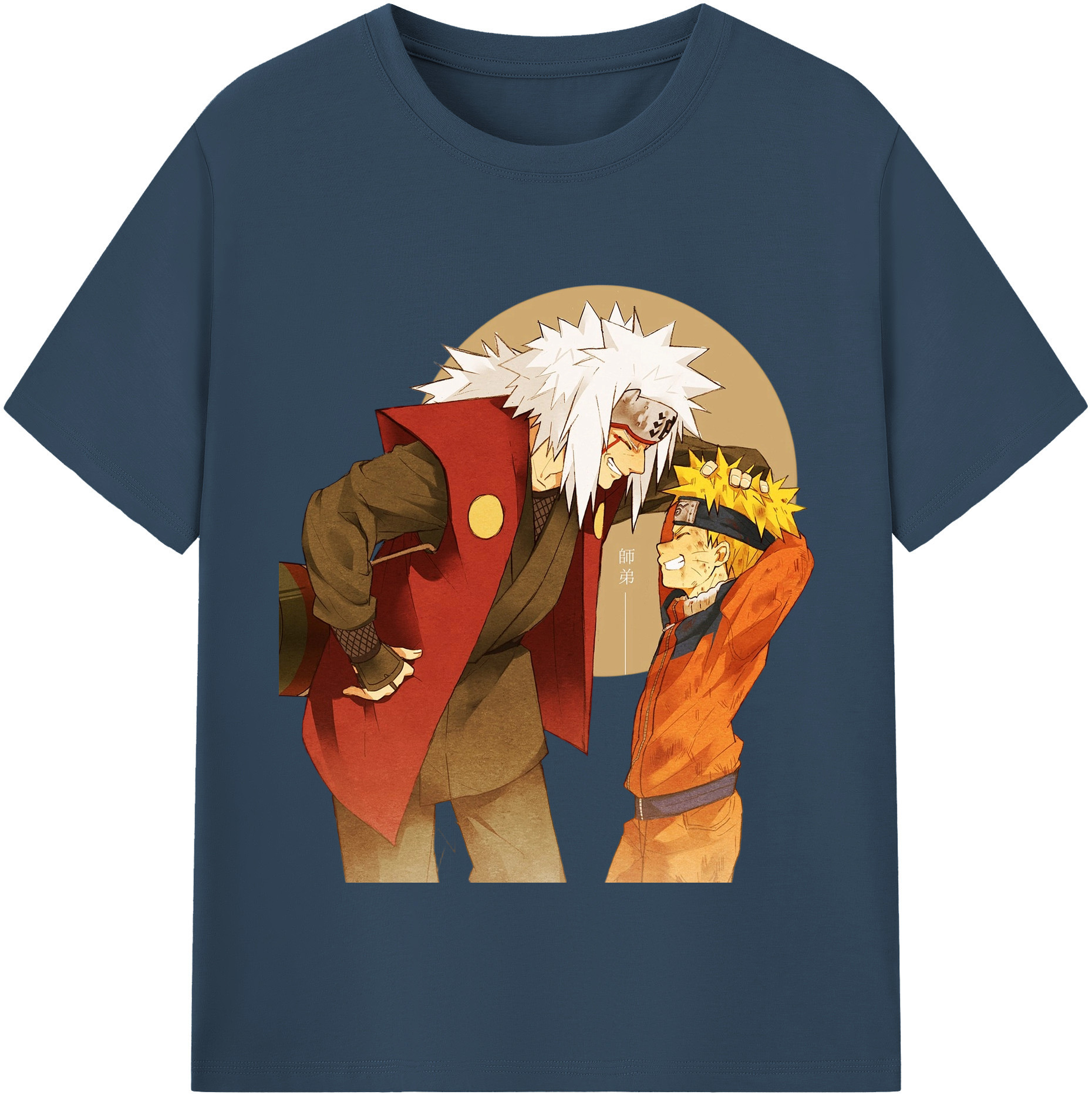 （画像用） NARUTO -ナルト- 自来也（じらいや） Jiraiya レディースカジュアルプリントTシャツ（綿100％）