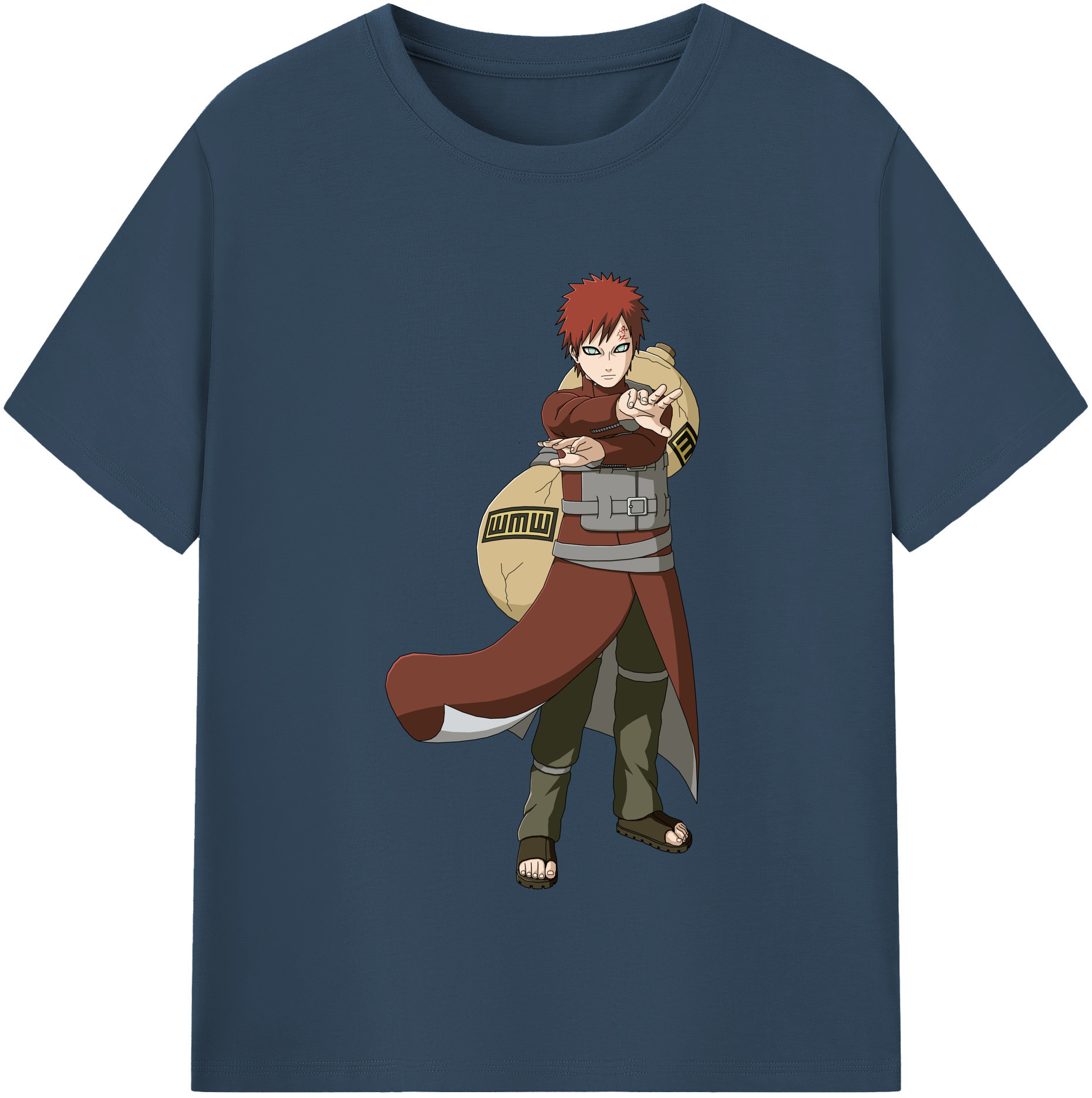 （画像用） NARUTO -ナルト- ガアラ Gaara レディースカジュアルプリントTシャツ（綿100％）