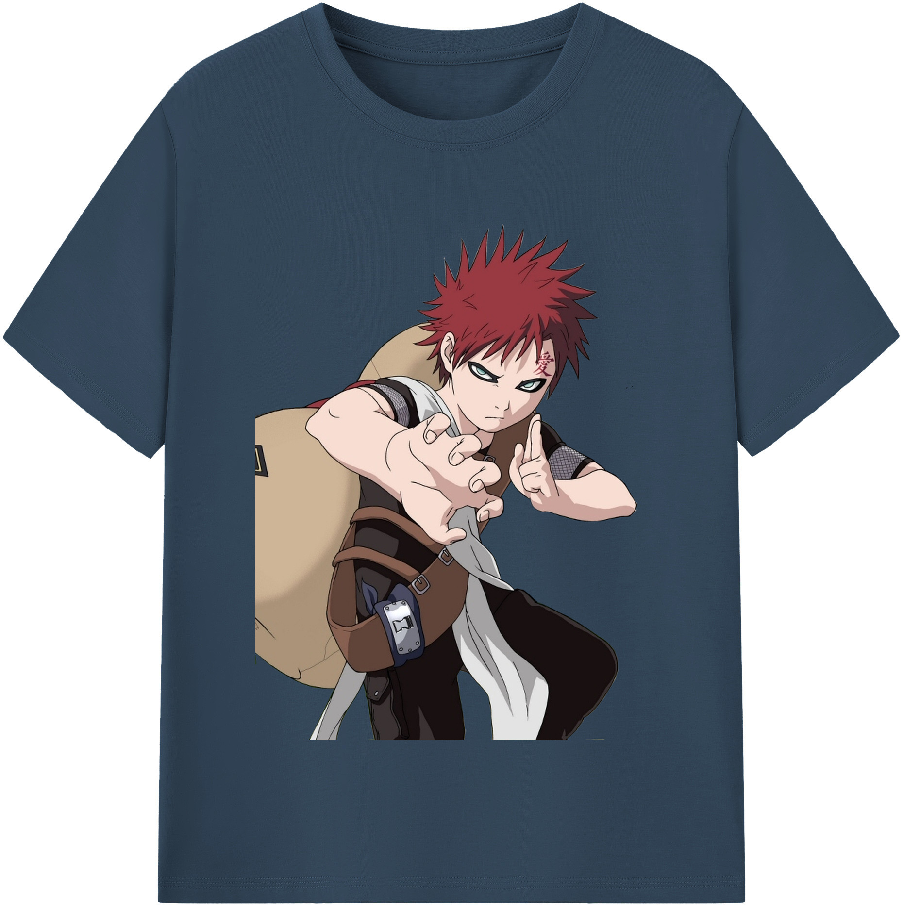 （画像用） NARUTO -ナルト- ガアラ Gaara レディースカジュアルプリントTシャツ（綿100％）