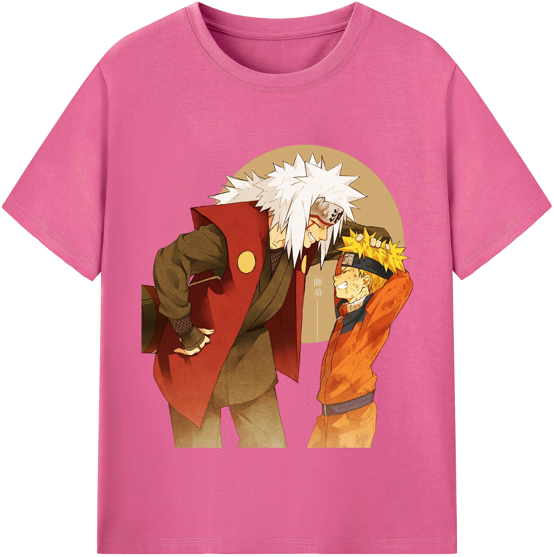 （画像用） NARUTO -ナルト- 自来也（じらいや） Jiraiya レディースカジュアルプリントTシャツ（綿100％）