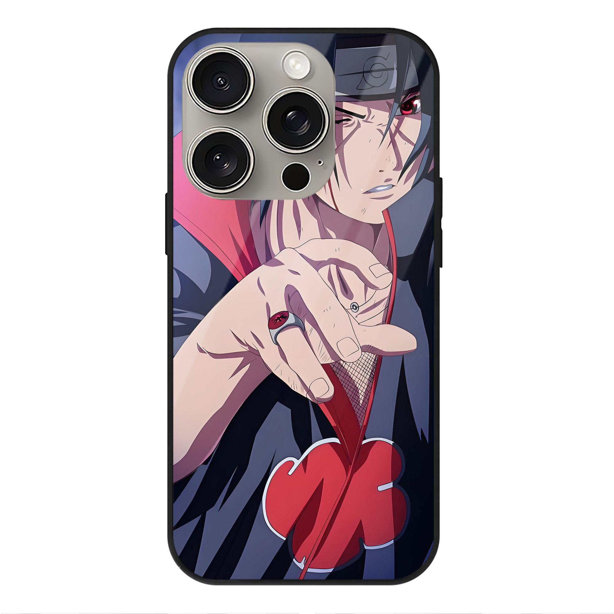 （画像用） NARUTO -ナルト- NARUTO -ナルト- 疾風伝 【iPhone15Pro対応】スマホケース 耐衝撃＆黄変防止 背面ガラス