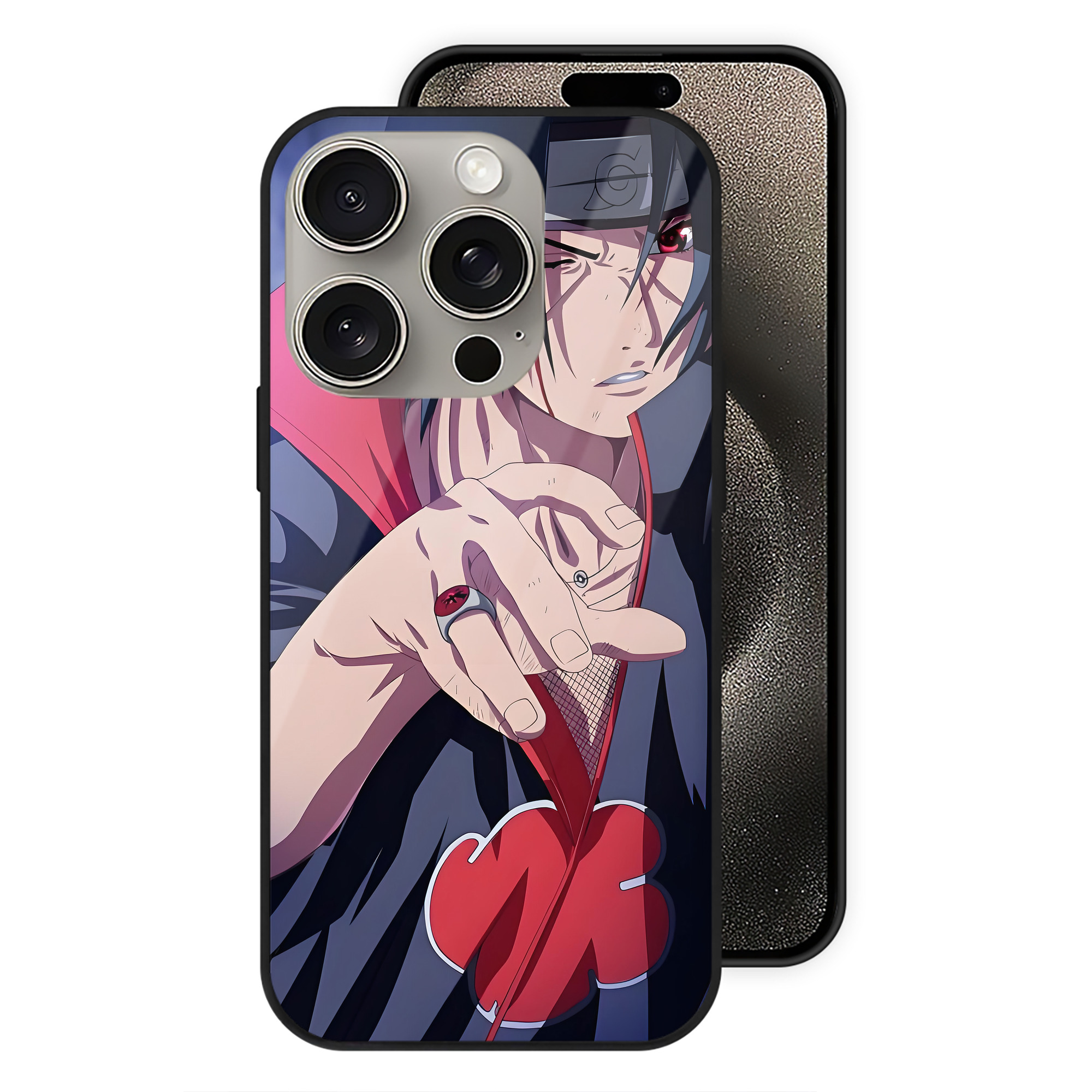 （画像用） NARUTO -ナルト- NARUTO -ナルト- 疾風伝 【iPhone15Pro対応】スマホケース 耐衝撃＆黄変防止 背面ガラス