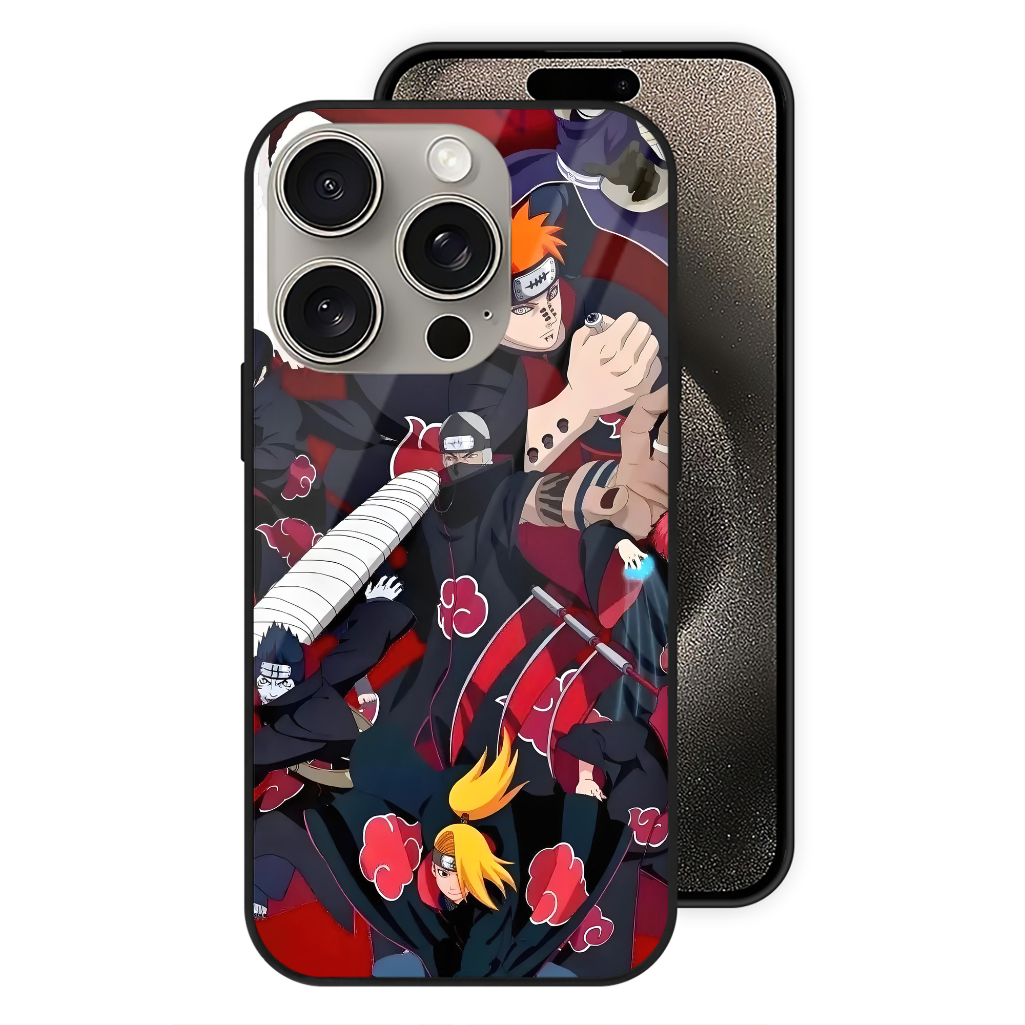（画像用） NARUTO -ナルト- NARUTO -ナルト- 疾風伝 【iPhone15Pro対応】スマホケース 耐衝撃＆黄変防止 背面ガラス