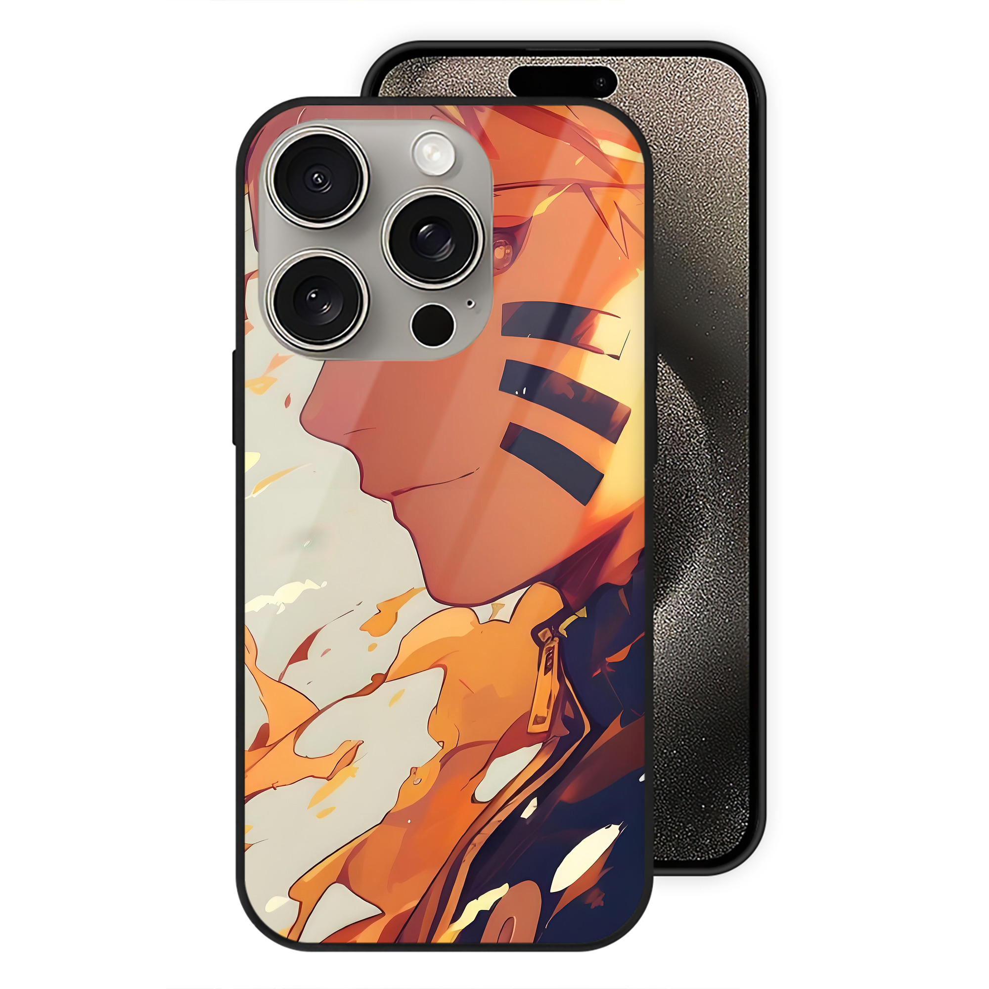 （画像用） NARUTO -ナルト- NARUTO -ナルト- 疾風伝 【iPhone15Pro対応】スマホケース 耐衝撃＆黄変防止 背面ガラス