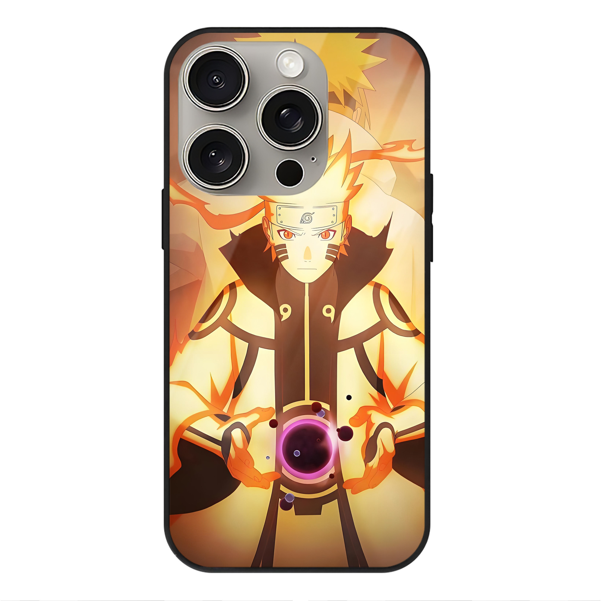 （画像用） NARUTO -ナルト- NARUTO -ナルト- 疾風伝 【iPhone15Pro対応】スマホケース 耐衝撃＆黄変防止 背面ガラス