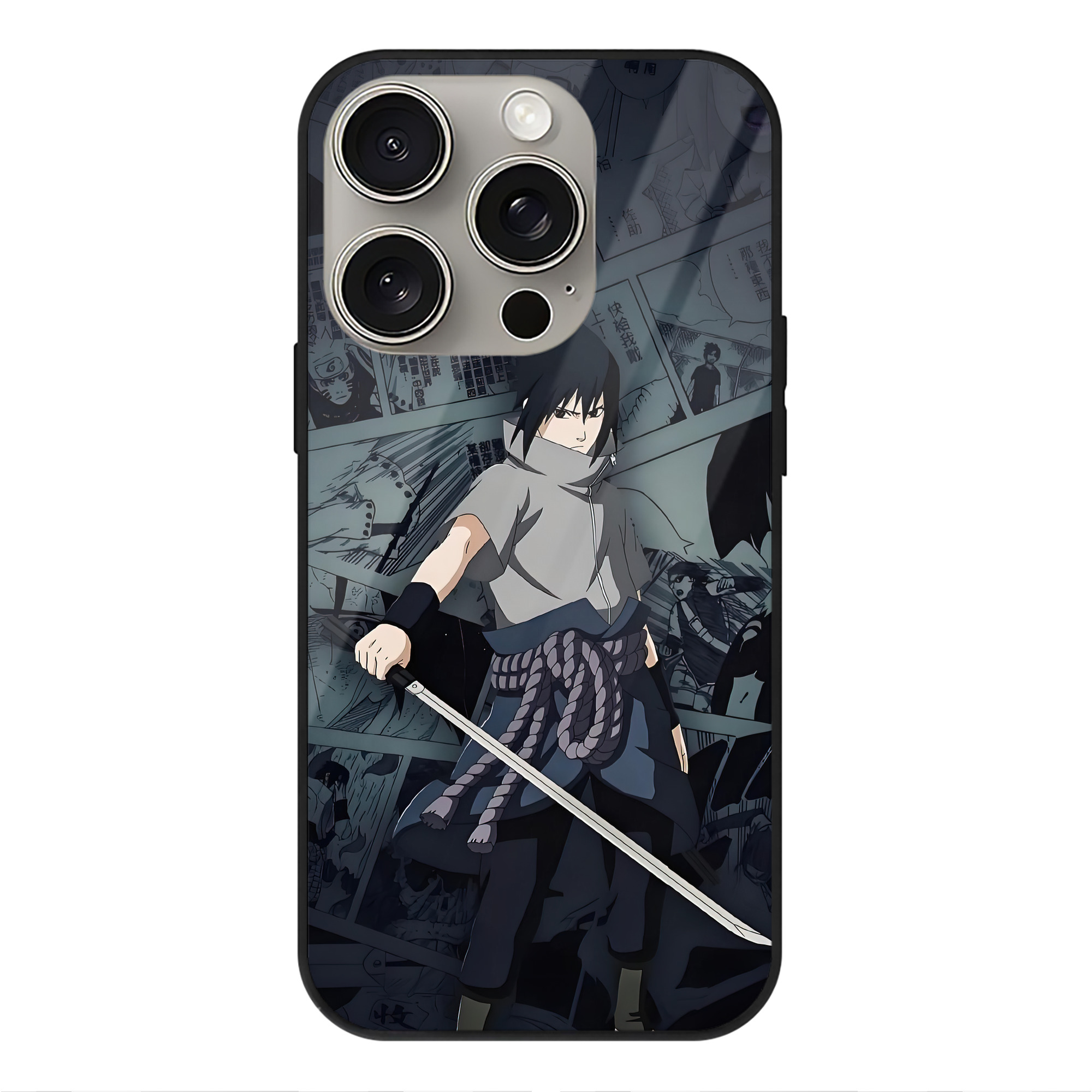 （画像用） NARUTO -ナルト- NARUTO -ナルト- 疾風伝 【iPhone15Pro対応】スマホケース 耐衝撃＆黄変防止 背面ガラス