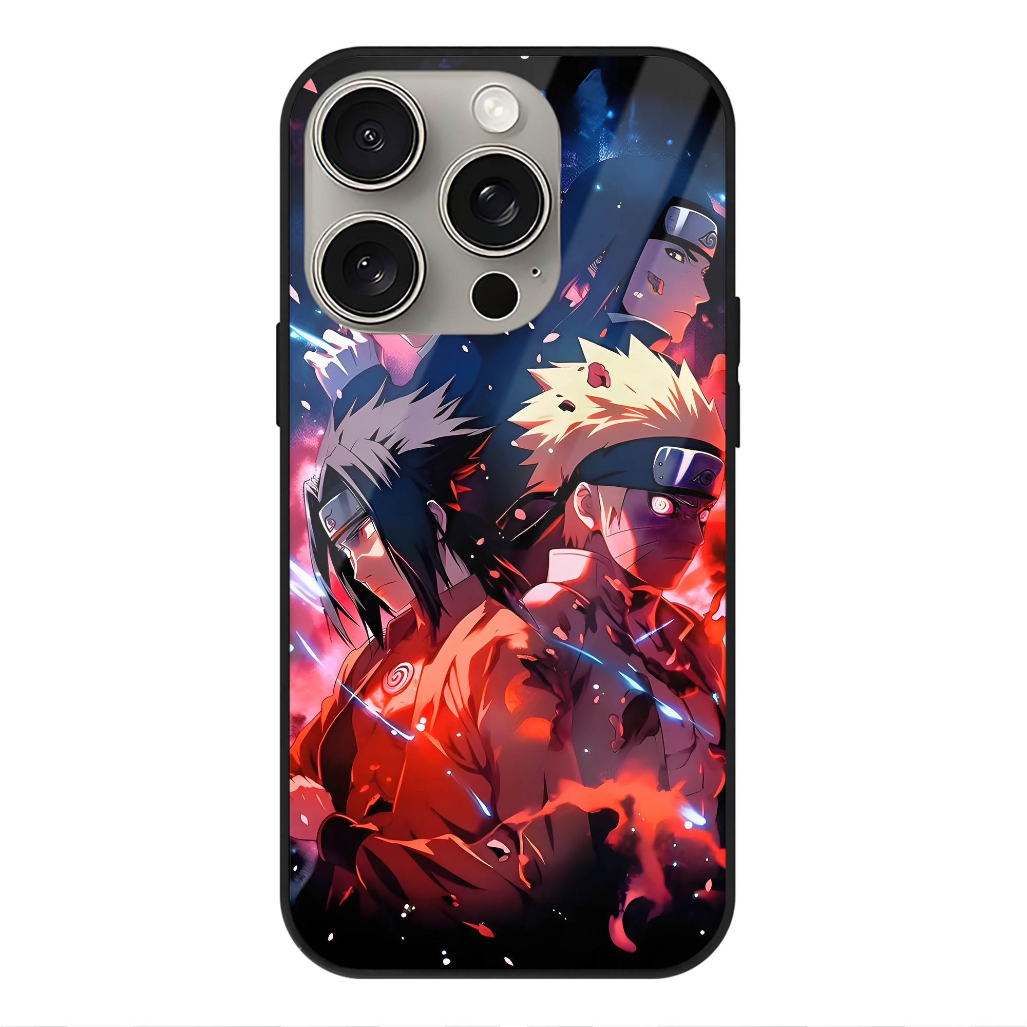 （画像用） NARUTO -ナルト- NARUTO -ナルト- 疾風伝 【iPhone15Pro対応】スマホケース 耐衝撃＆黄変防止 背面ガラス