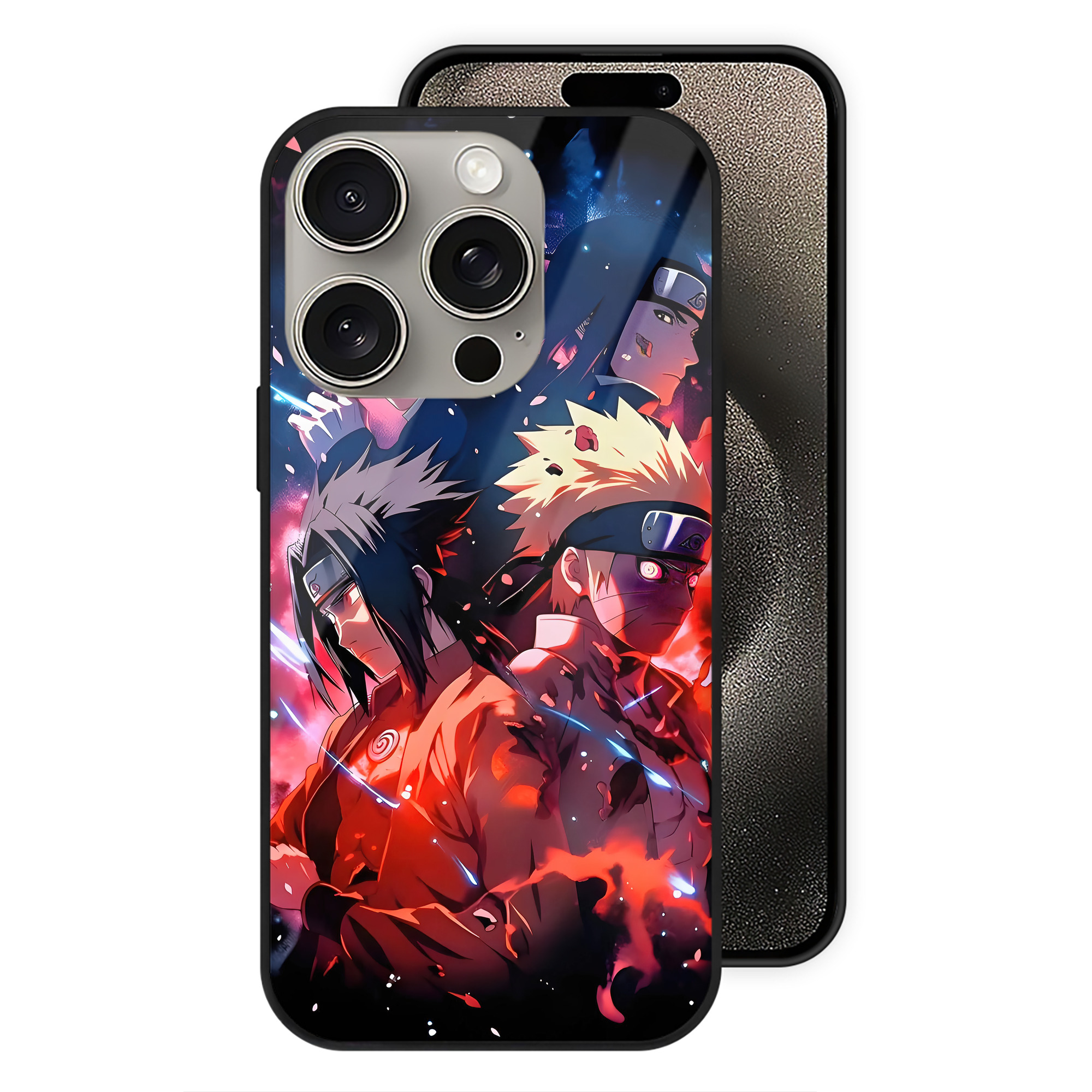 （画像用） NARUTO -ナルト- NARUTO -ナルト- 疾風伝 【iPhone15Pro対応】スマホケース 耐衝撃＆黄変防止 背面ガラス