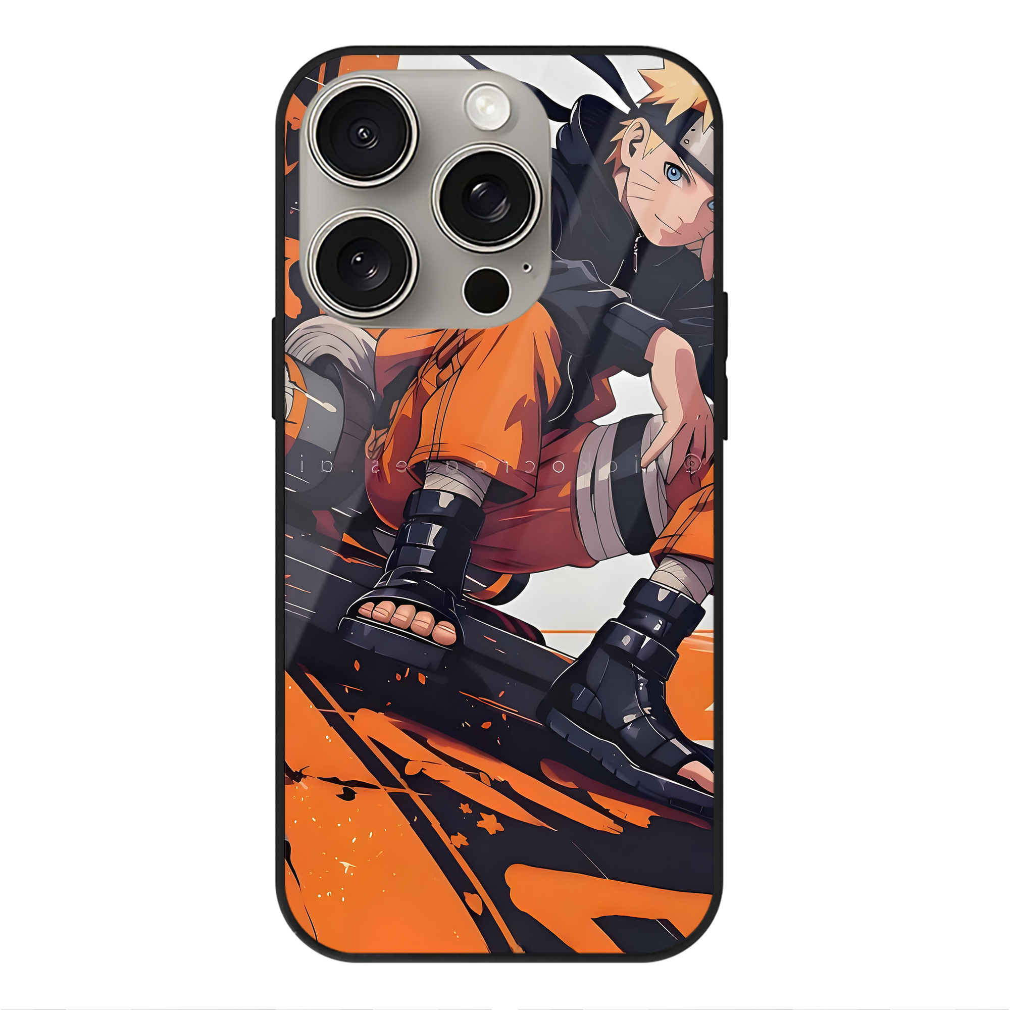 （画像用） NARUTO -ナルト- NARUTO -ナルト- 疾風伝 【iPhone15Pro対応】スマホケース 耐衝撃＆黄変防止 背面ガラス