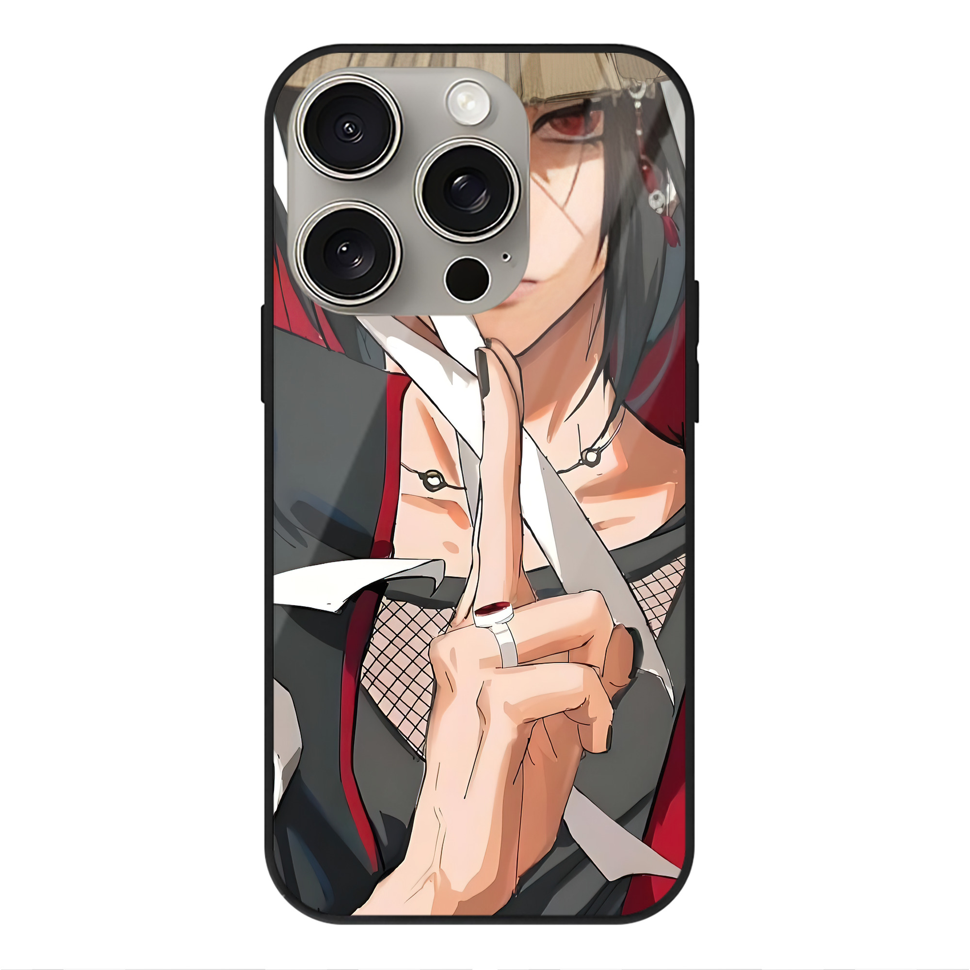（画像用） NARUTO -ナルト- NARUTO -ナルト- 疾風伝 【iPhone15Pro対応】スマホケース 耐衝撃＆黄変防止 背面ガラス