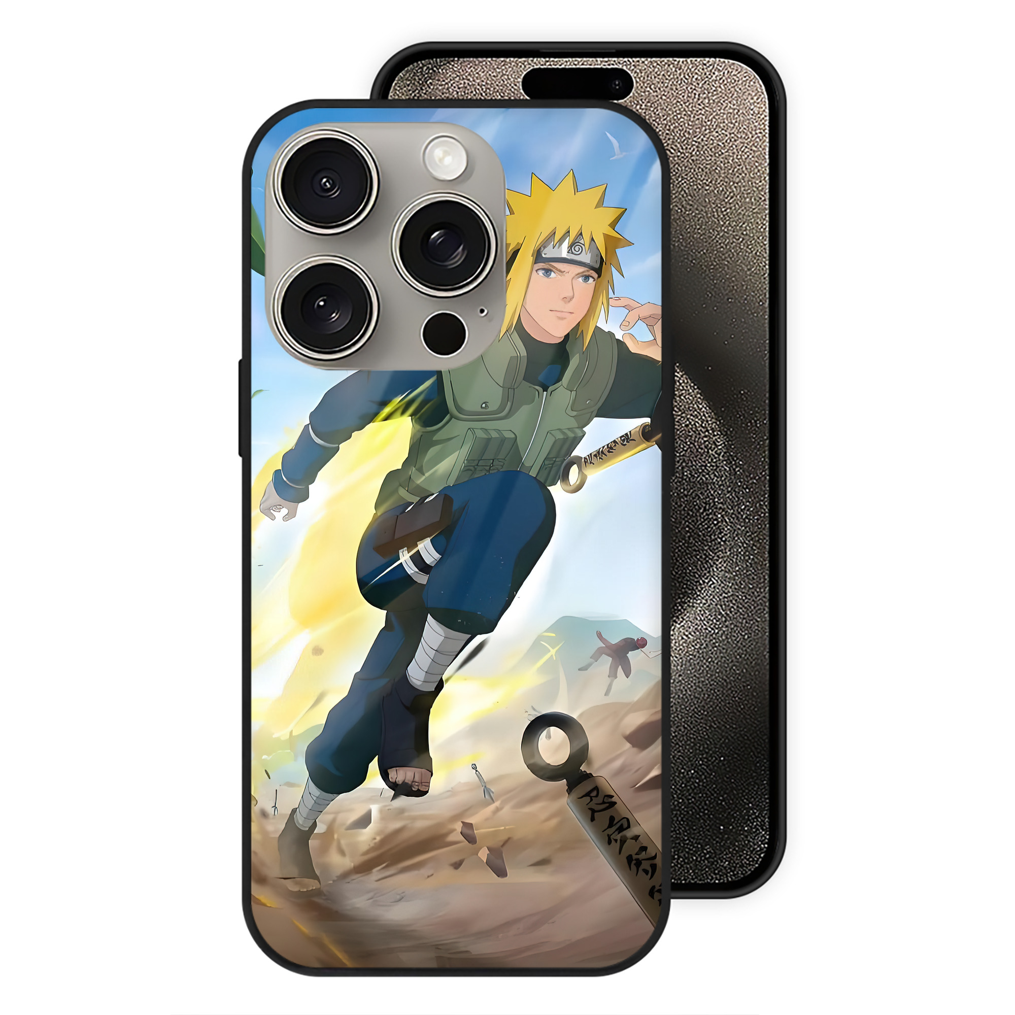 （画像用） NARUTO -ナルト- NARUTO -ナルト- 疾風伝 【iPhone15Pro対応】スマホケース 耐衝撃＆黄変防止 背面ガラス