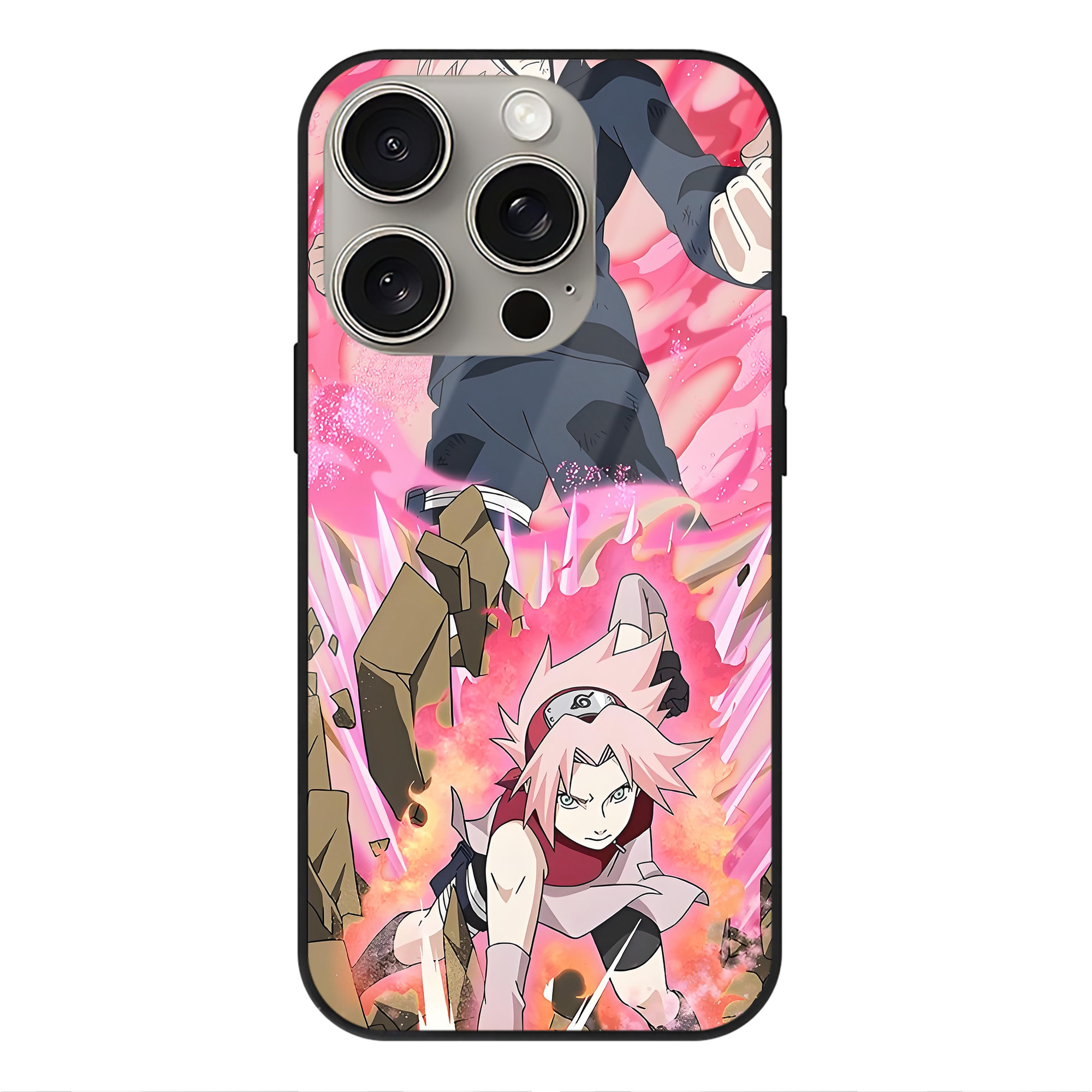 （画像用） NARUTO -ナルト- NARUTO -ナルト- 疾風伝 【iPhone15Pro対応】スマホケース 耐衝撃＆黄変防止 背面ガラス