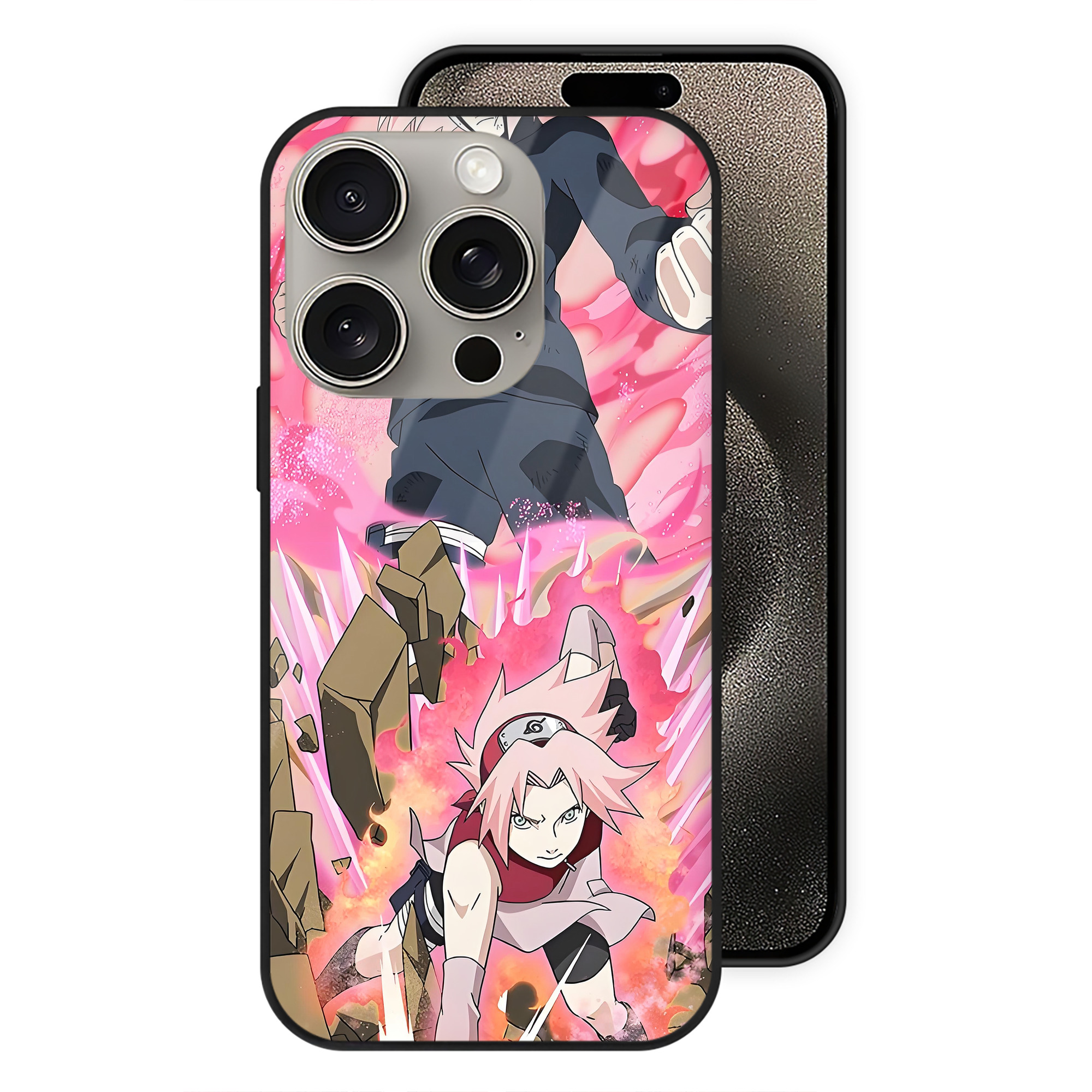（画像用） NARUTO -ナルト- NARUTO -ナルト- 疾風伝 【iPhone15Pro対応】スマホケース 耐衝撃＆黄変防止 背面ガラス